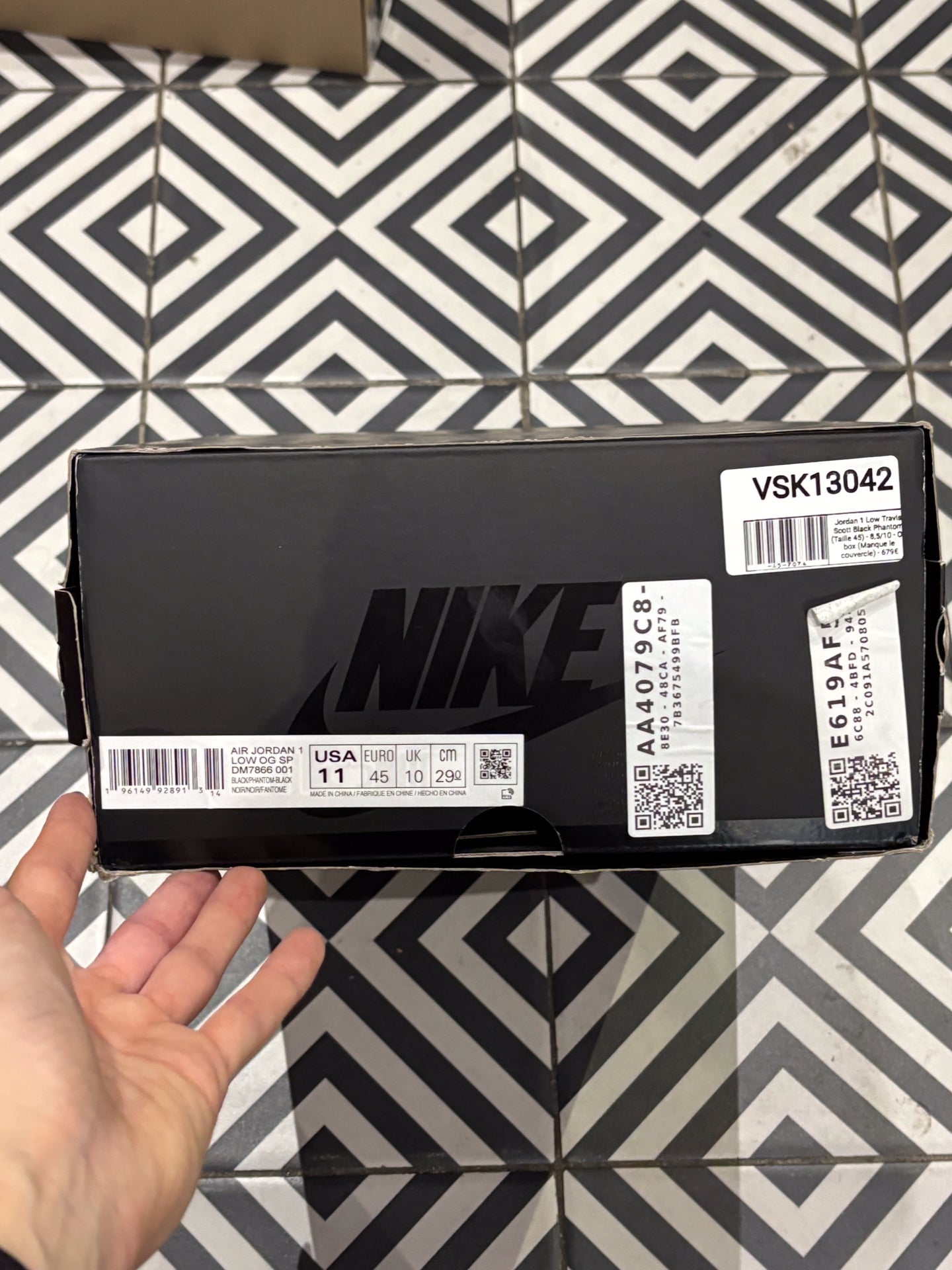 Jordan 1 Low Travis Scott Black Phantom (Taille 45)