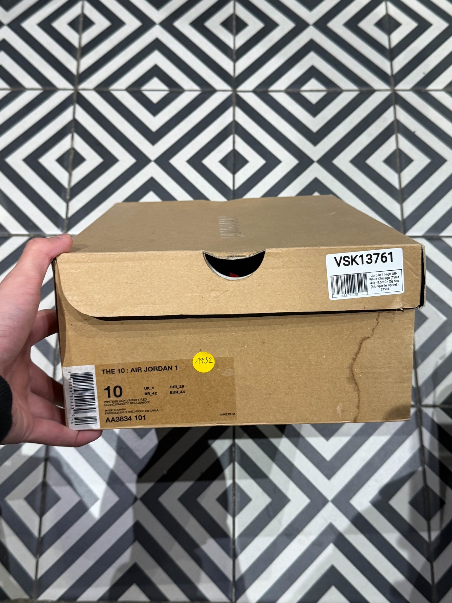 Jordan 1 High Off-White Chicago (Taille 44)