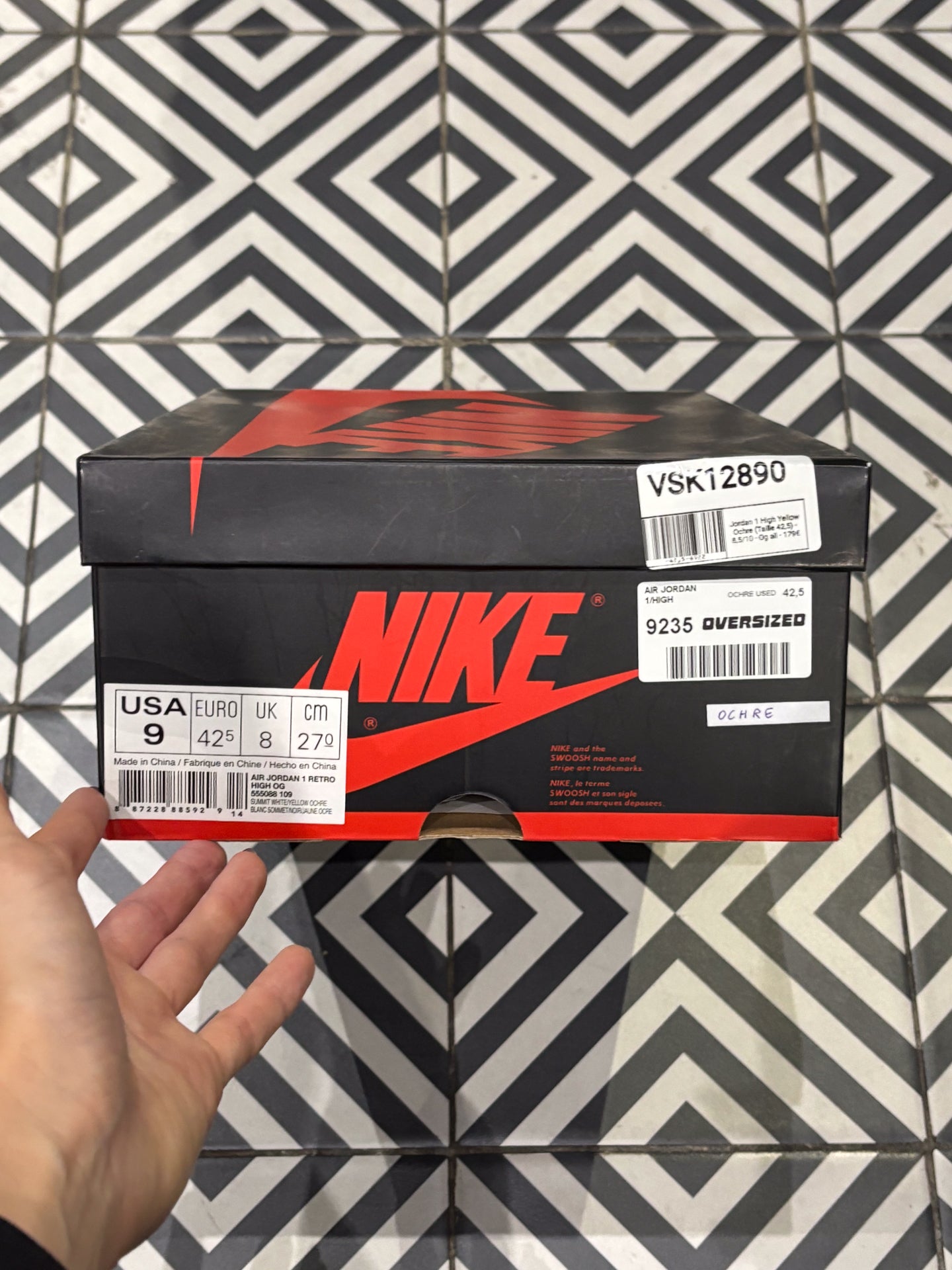 Jordan 1 High Yellow Ochre (Taille 42,5)