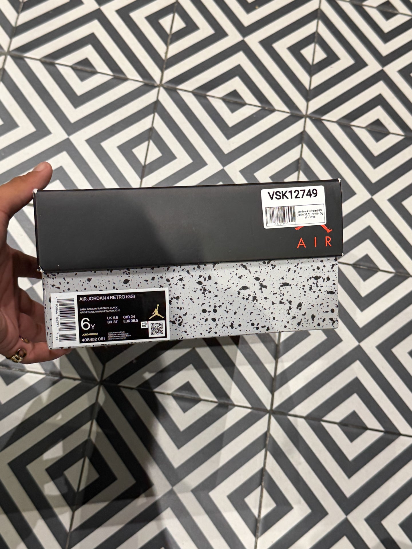 Jordan 4 Infrared GS (Taille 38,5)