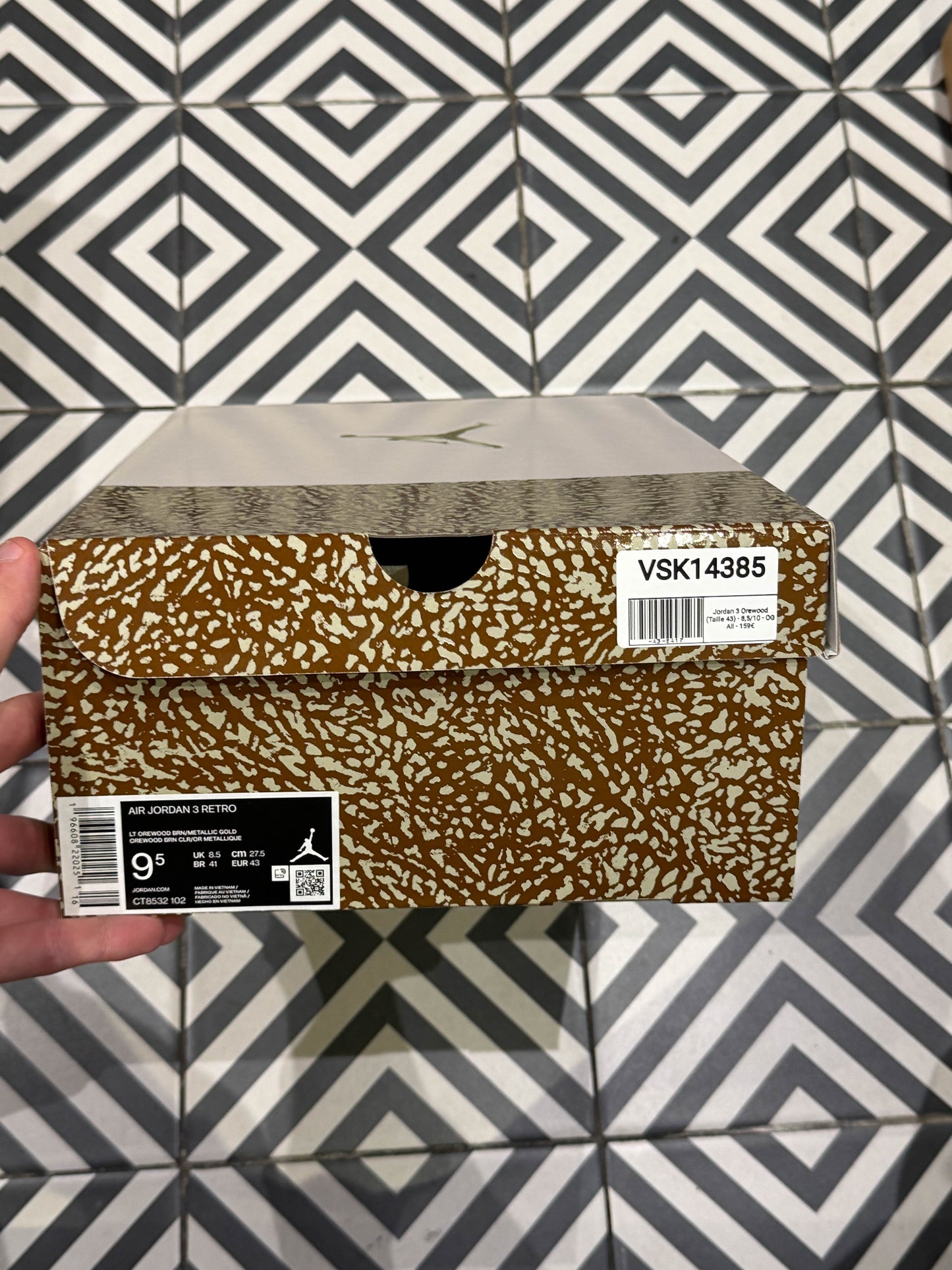 Jordan 3 Orewood (Taille 43)
