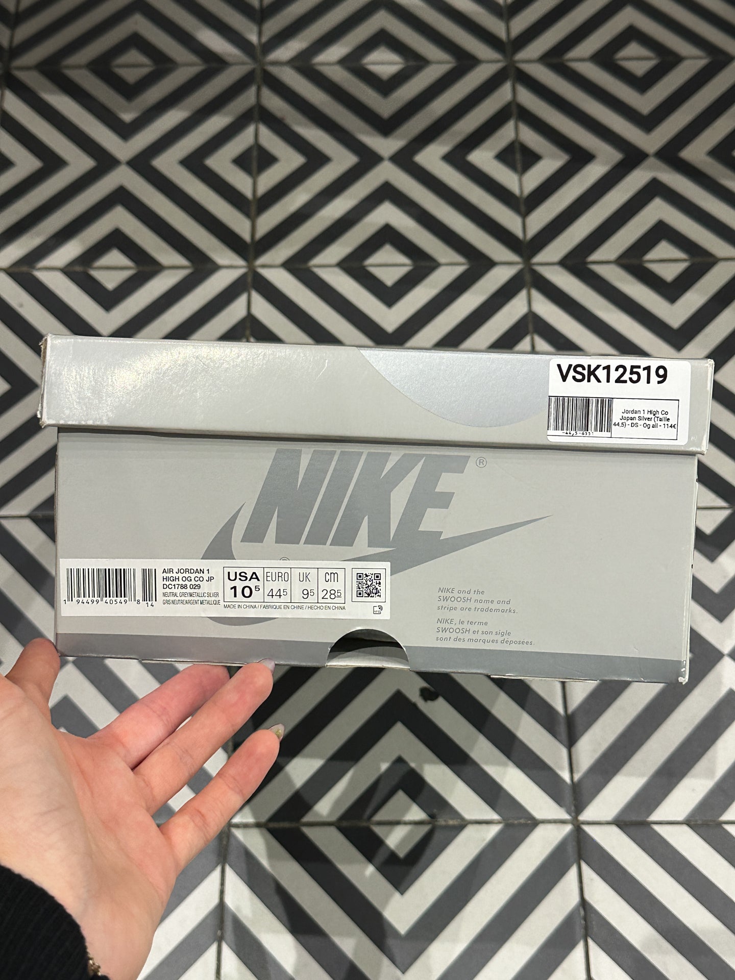 Jordan 1 High Co Japan Silver (Taille 44,5)