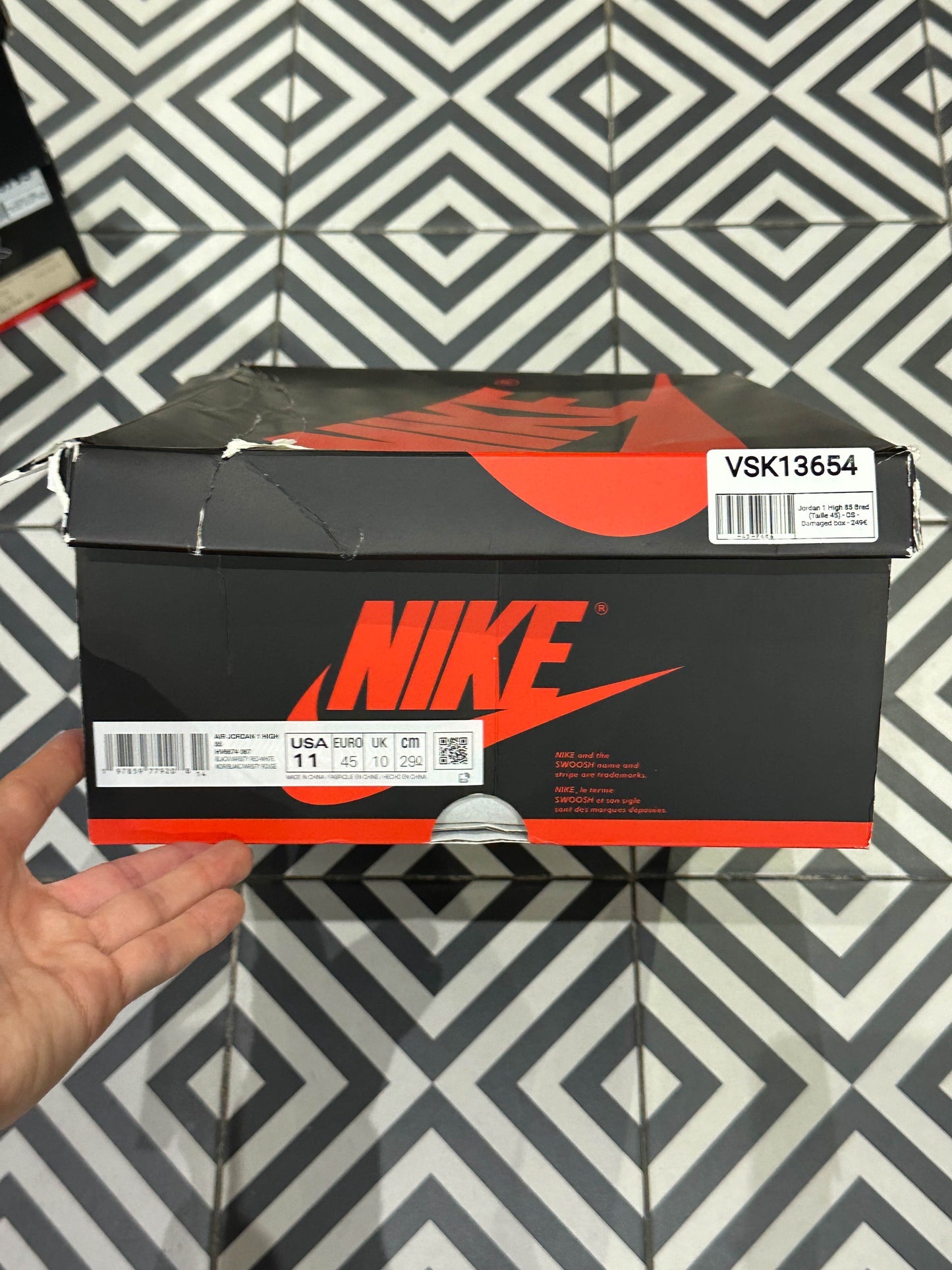 Jordan 1 High 85 Bred (Taille 45)