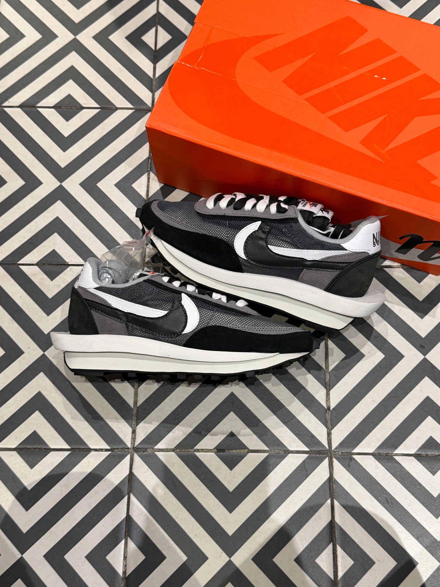 Sacai LD Waffle Nylon Black (Taille 37,5)