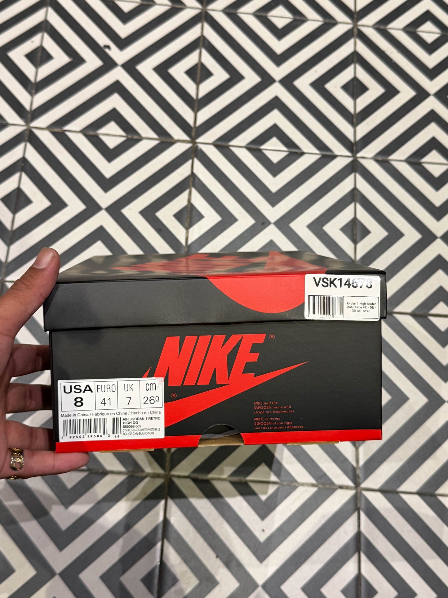 Jordan 1 High Spider Man (Taille 41)