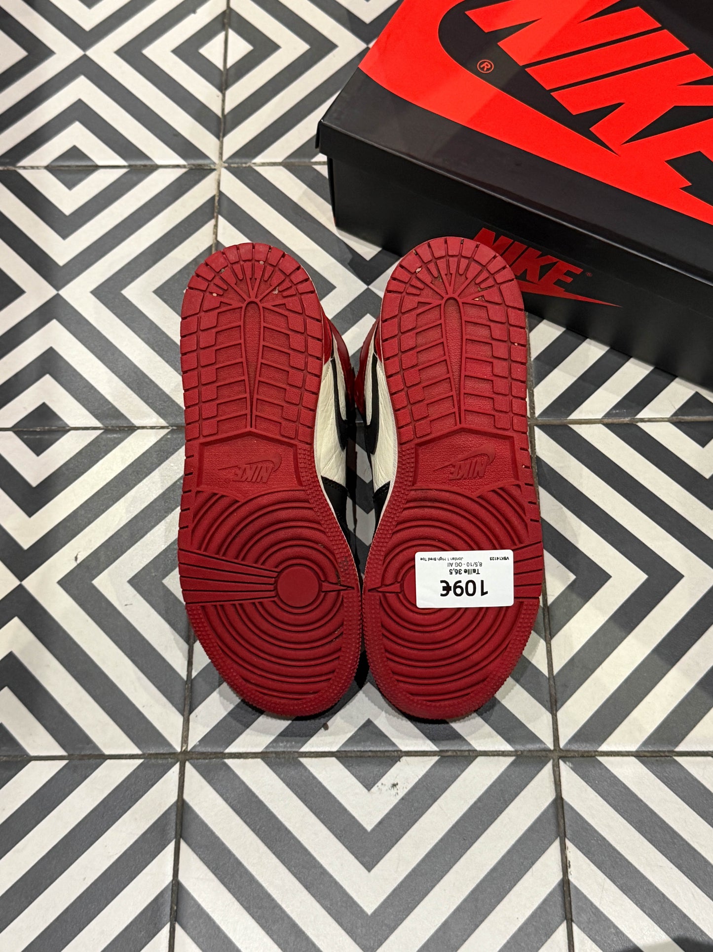 Jordan 1 High Bred Toe (Taille 36,5)