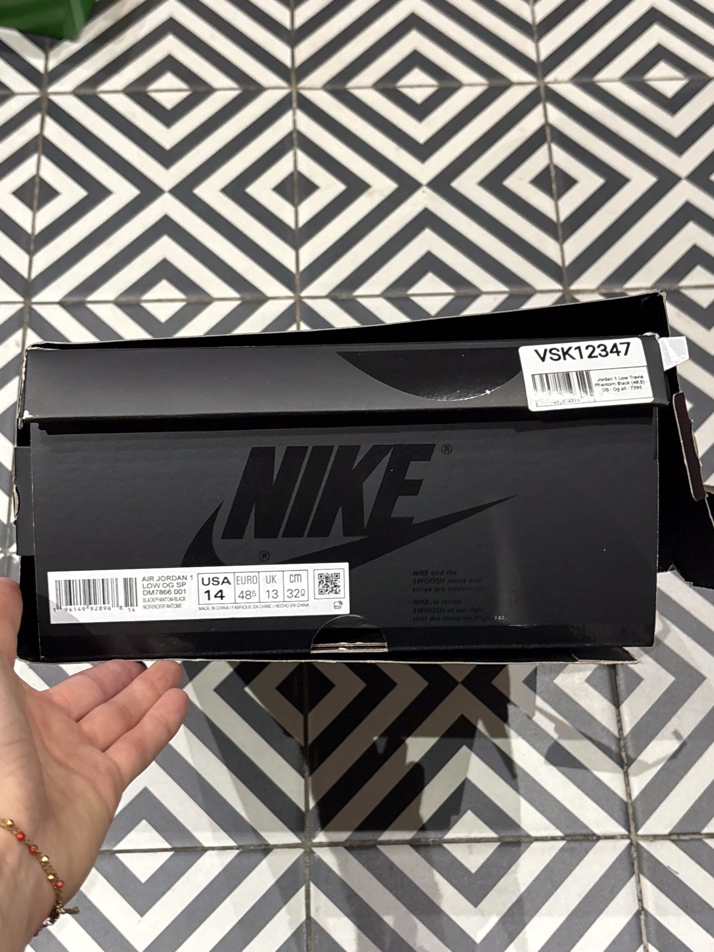 Jordan 1 Low Travis Phantom Black (48,5)