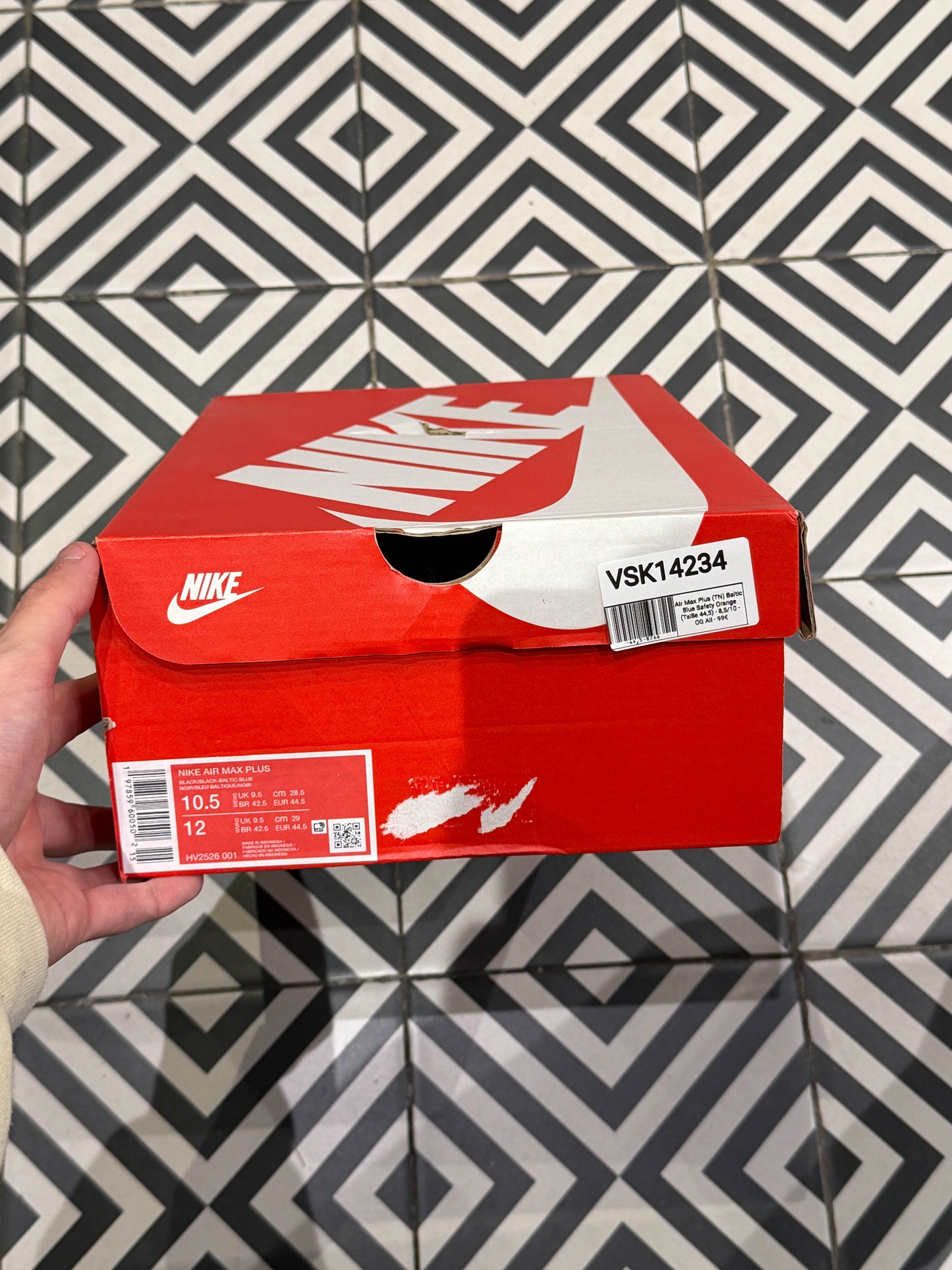 AIr Max Plus (TN) Baltic Blue Safety Orange (Taille 44,5)