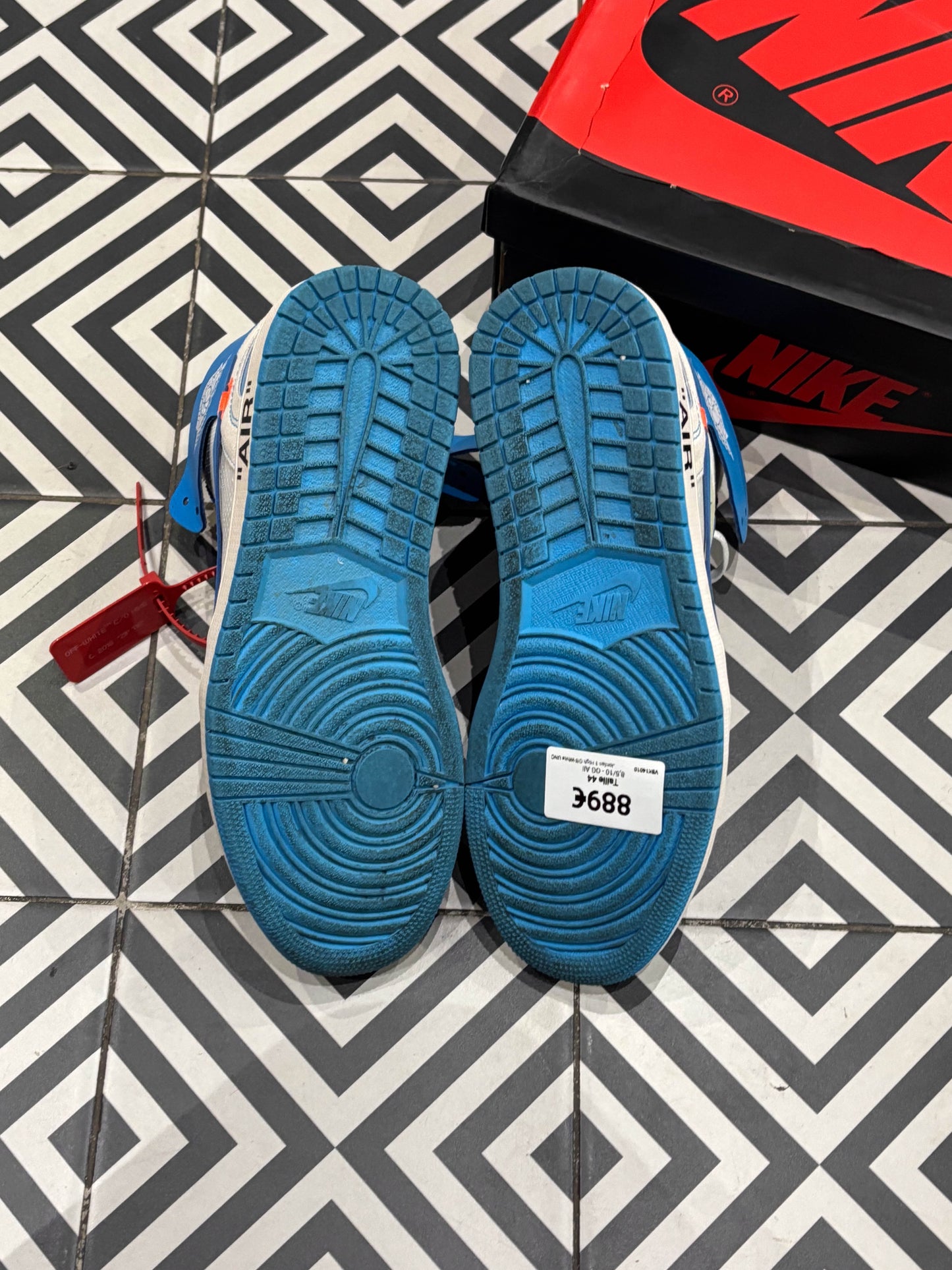 Jordan 1 High Off-White UNC (Taille 44)