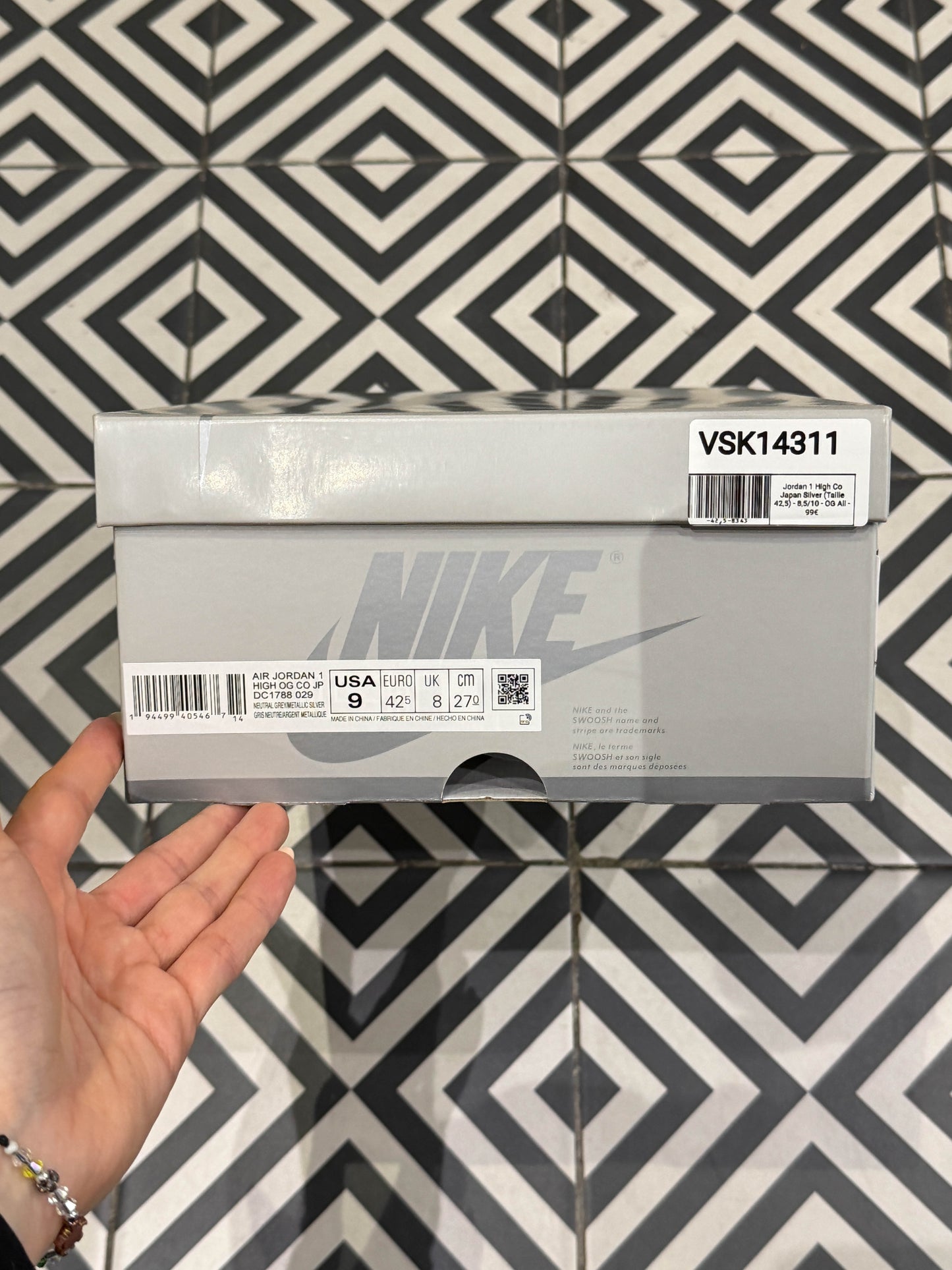 Jordan 1 High Co Japan Silver (Taille 42,5)