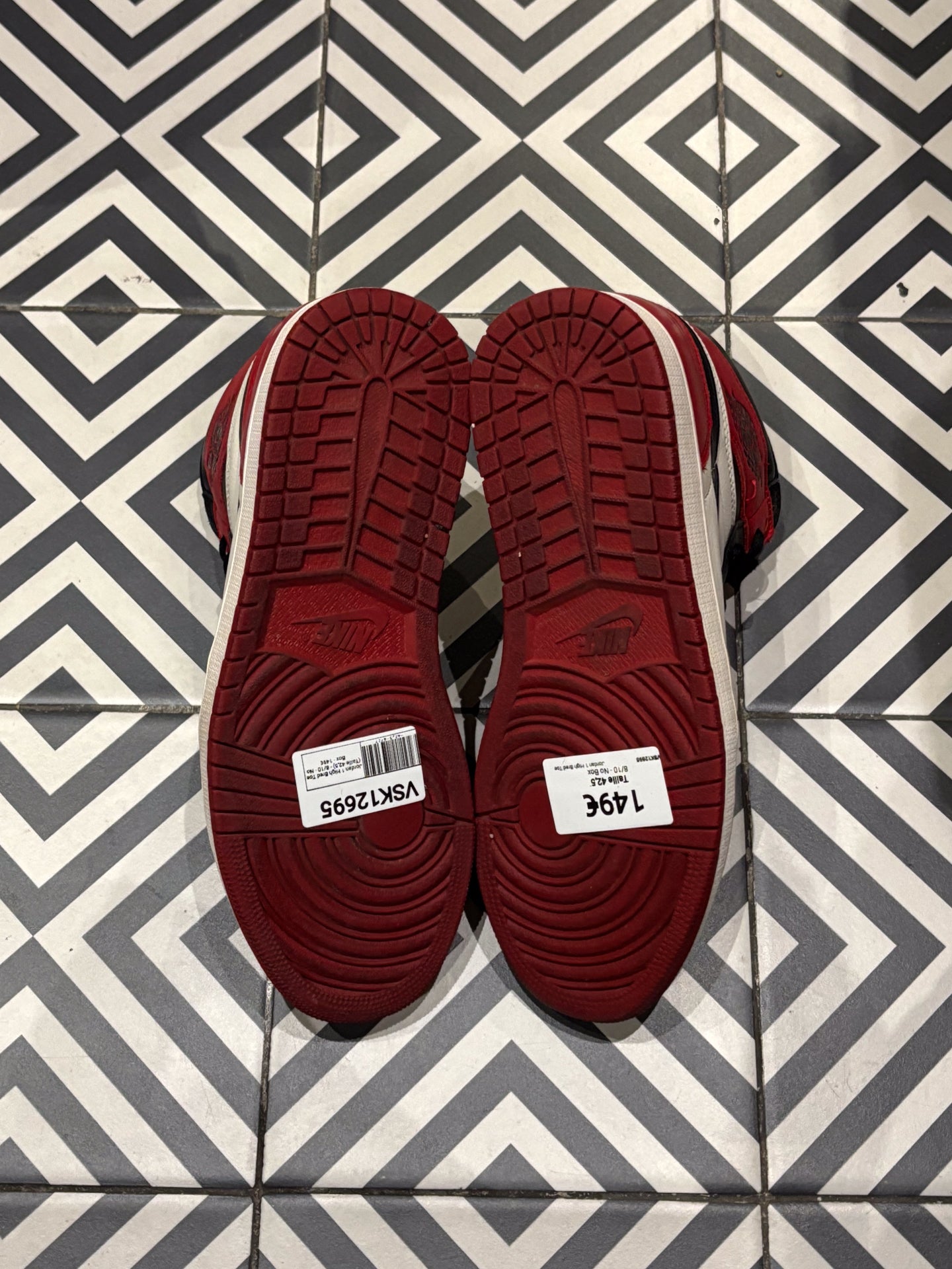 Jordan 1 High Bred Toe (Taille 42,5)