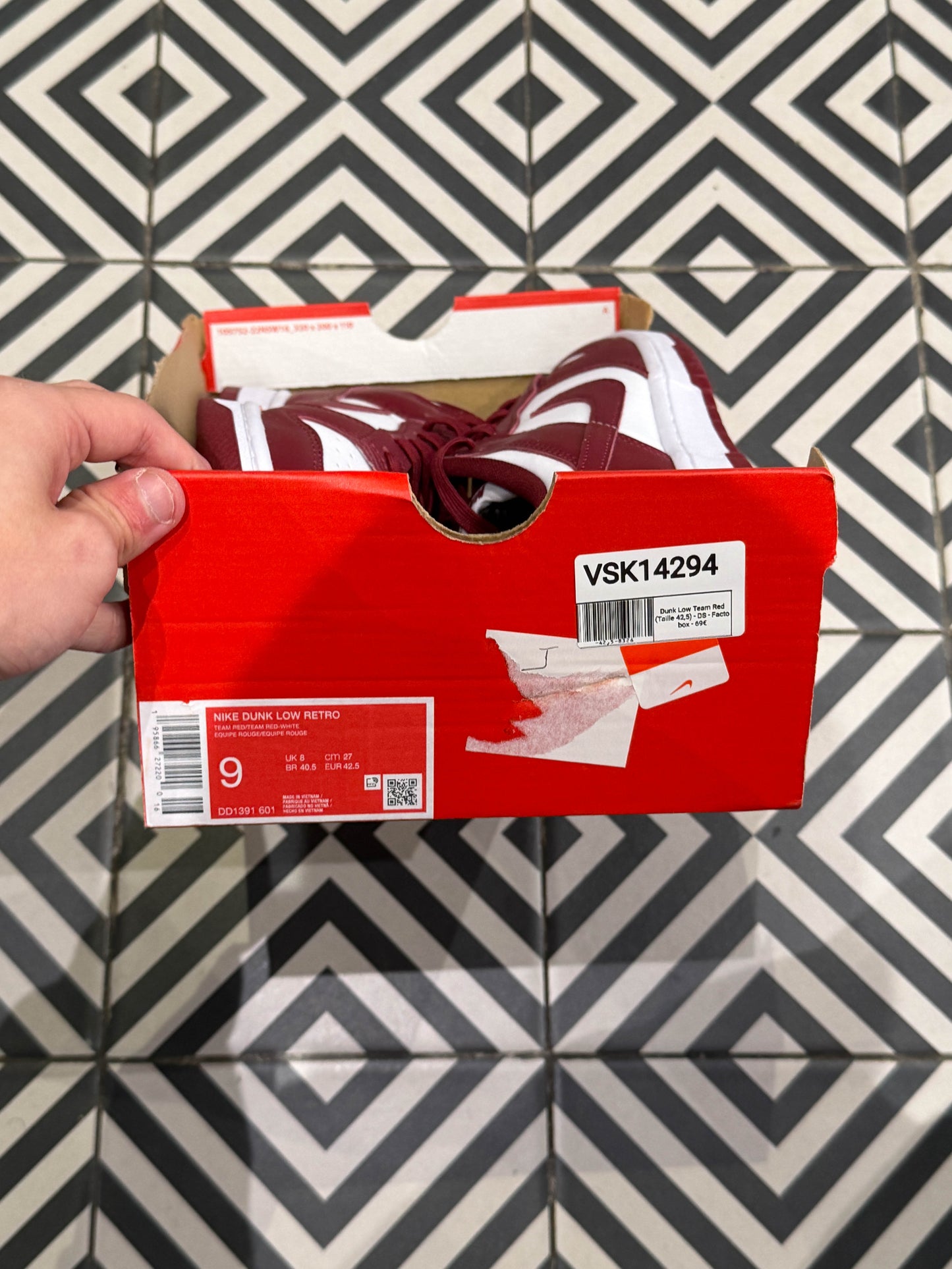 Dunk Low Team Red (Taille 42,5)