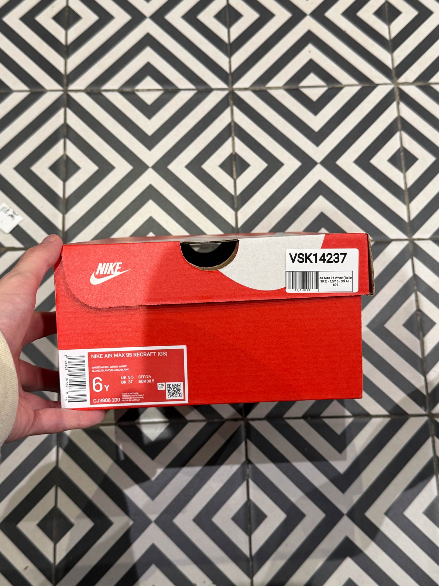 Air Max 95 White (Taille 38,5)