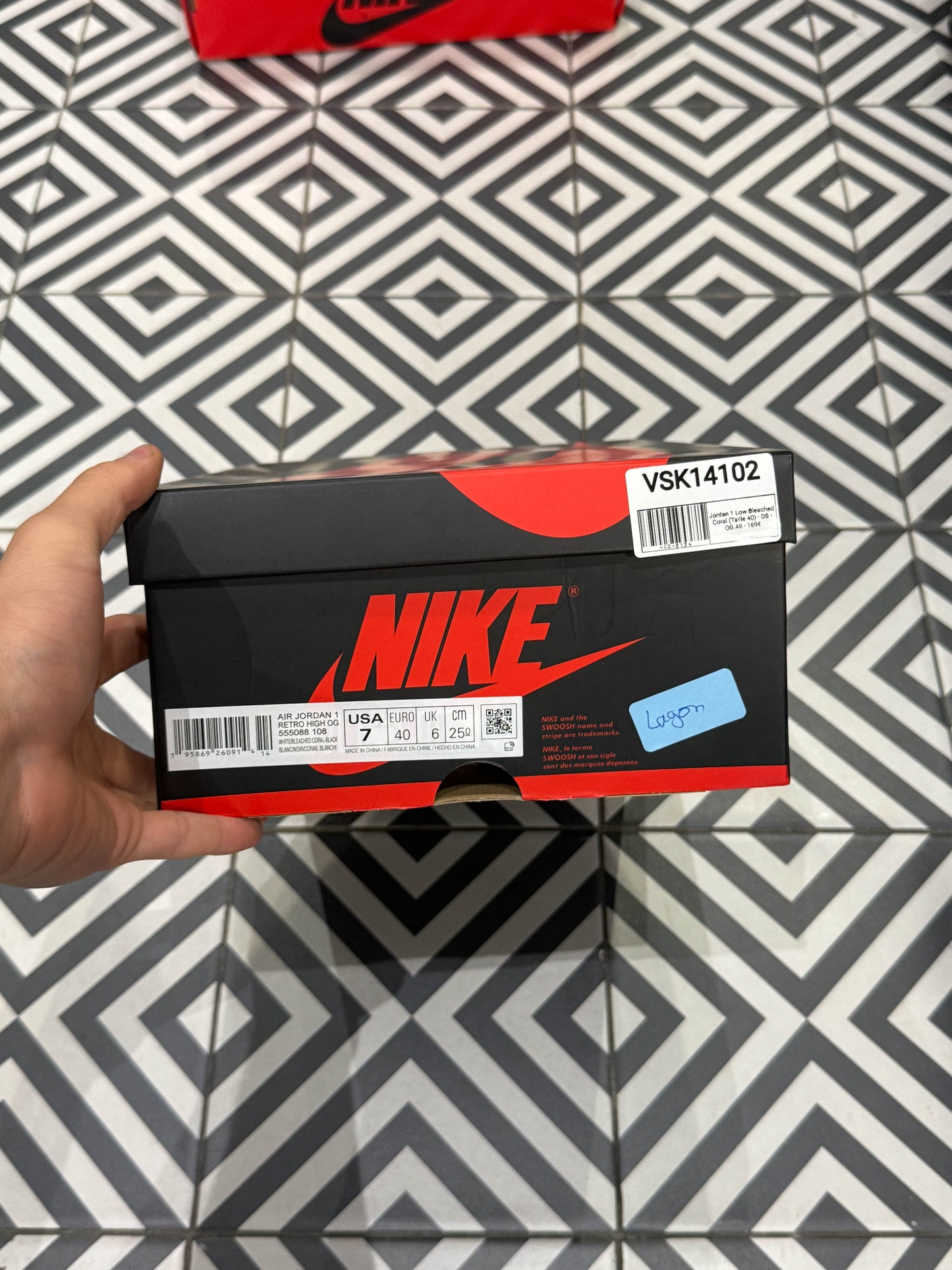 Jordan 1 Low Bleached Coral (Taille 40)