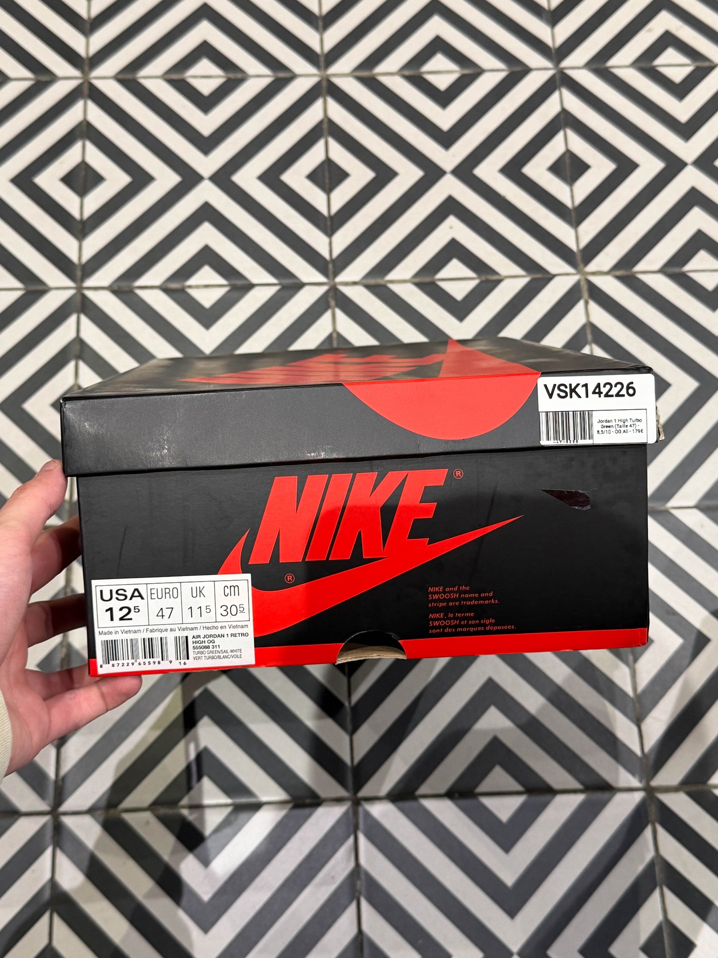 Jordan 1 High Turbo Green (Taille 47)