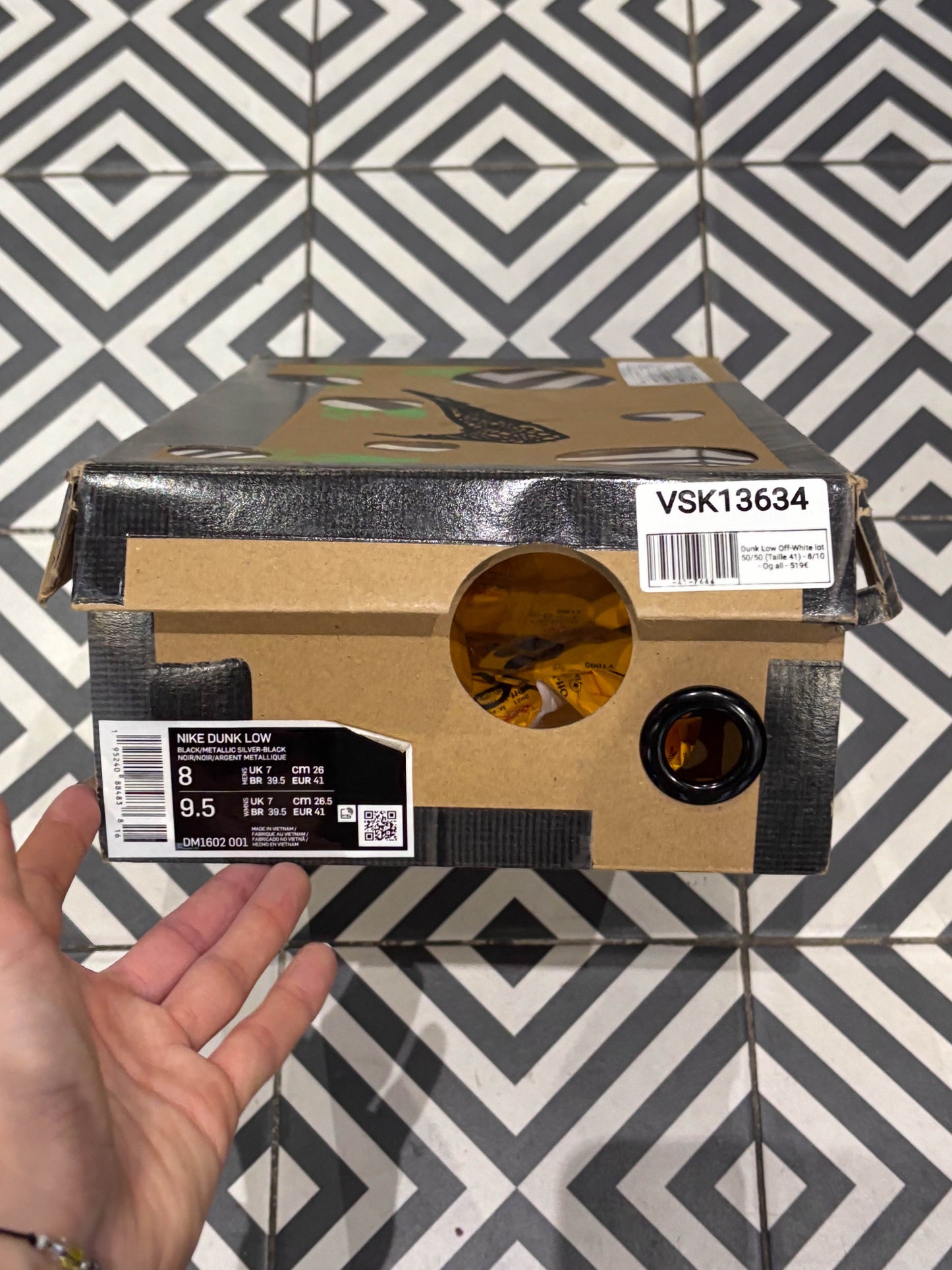 Dunk Low Off-White lot 50/50 (Taille 41)