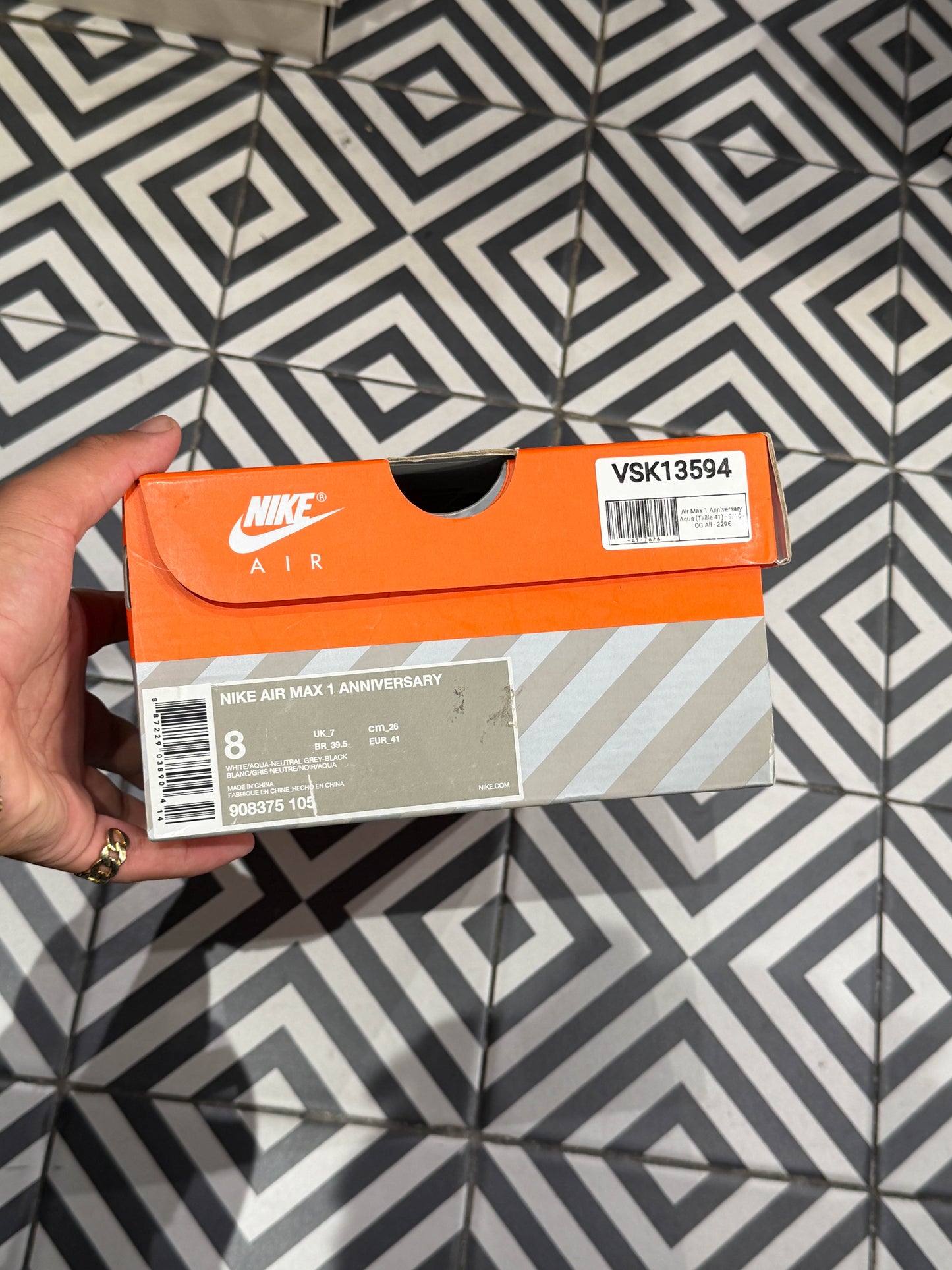 Air Max 1 Anniversary Aqua (Taille 41)