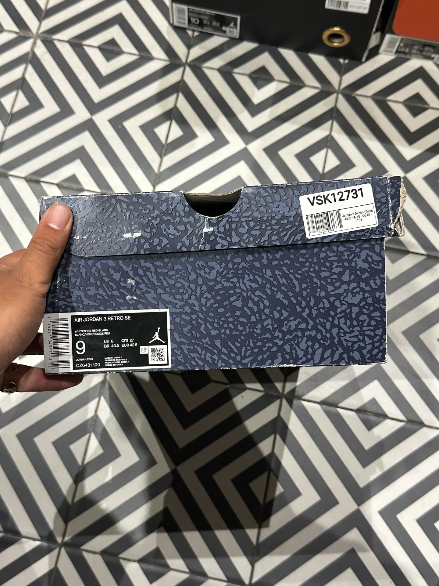 Jordan 3 Denim (Taille 42,5)
