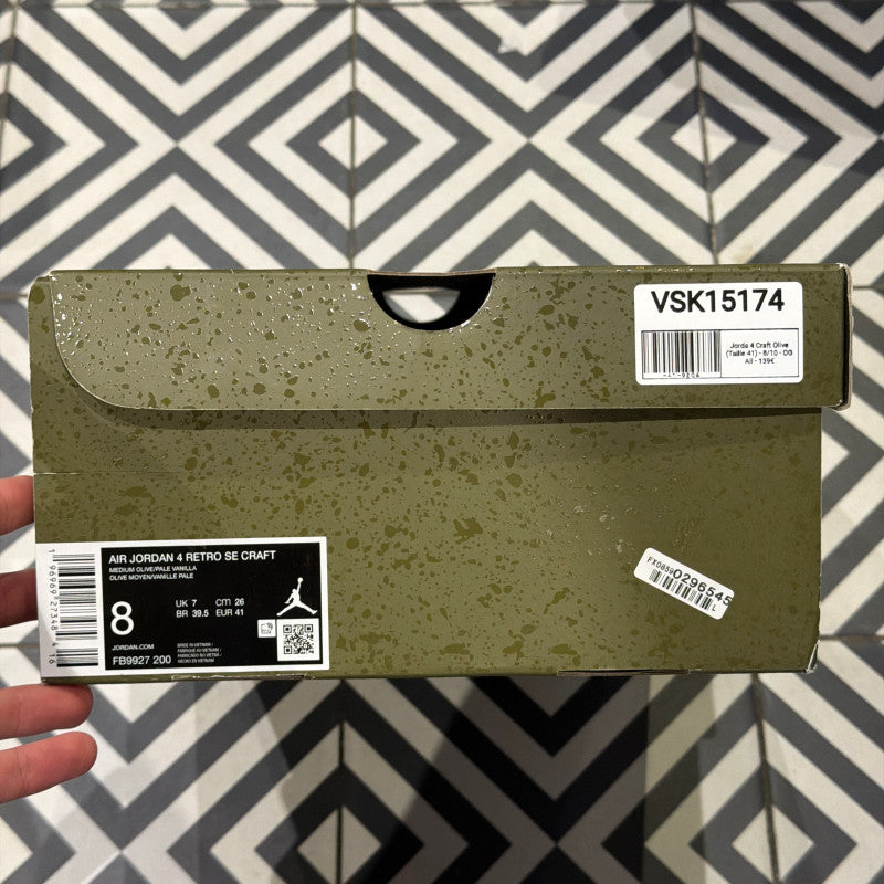 Jorda 4 Craft Olive (Taille 41)
