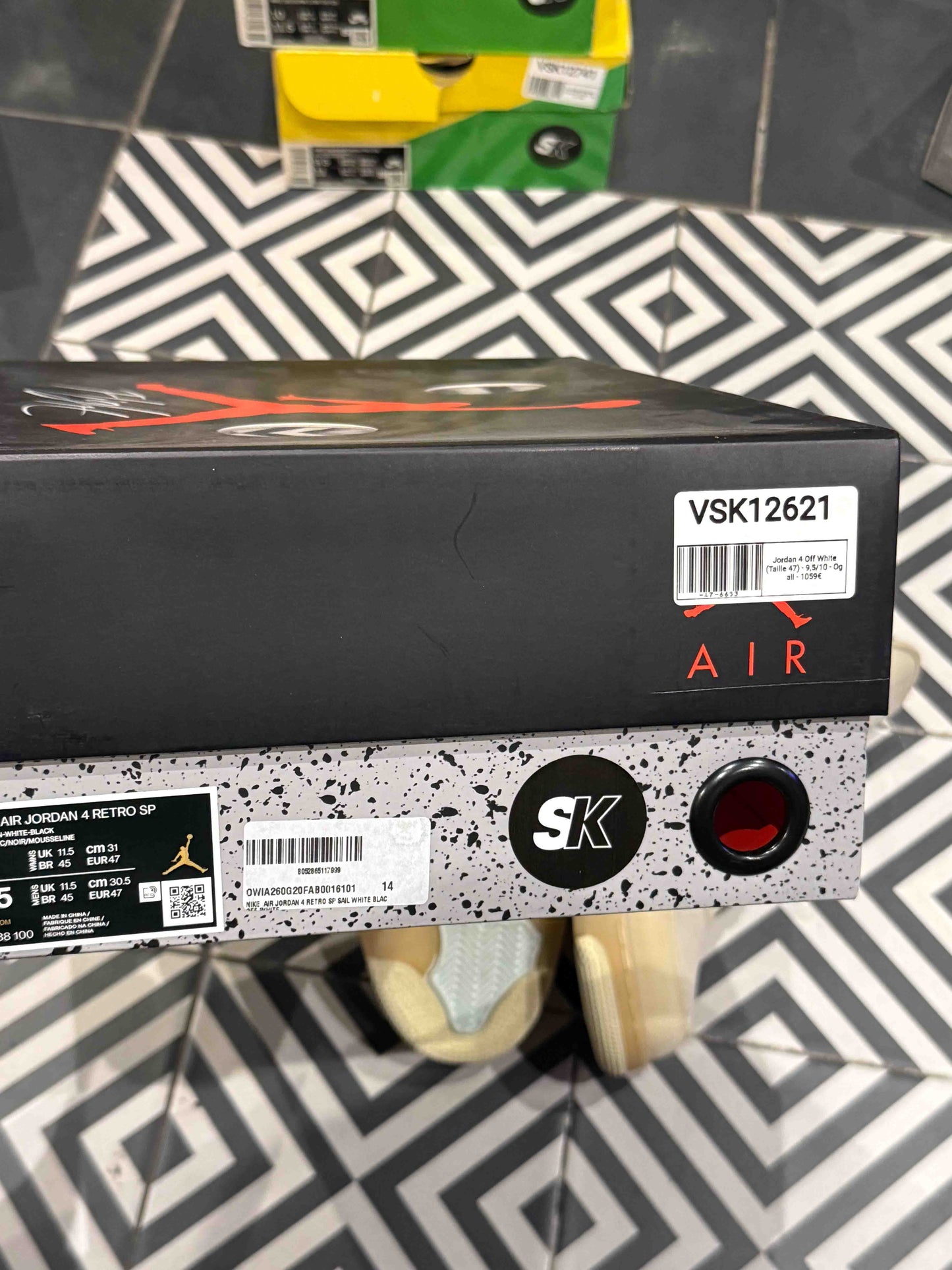 Jordan 4 Off White (Taille 47)