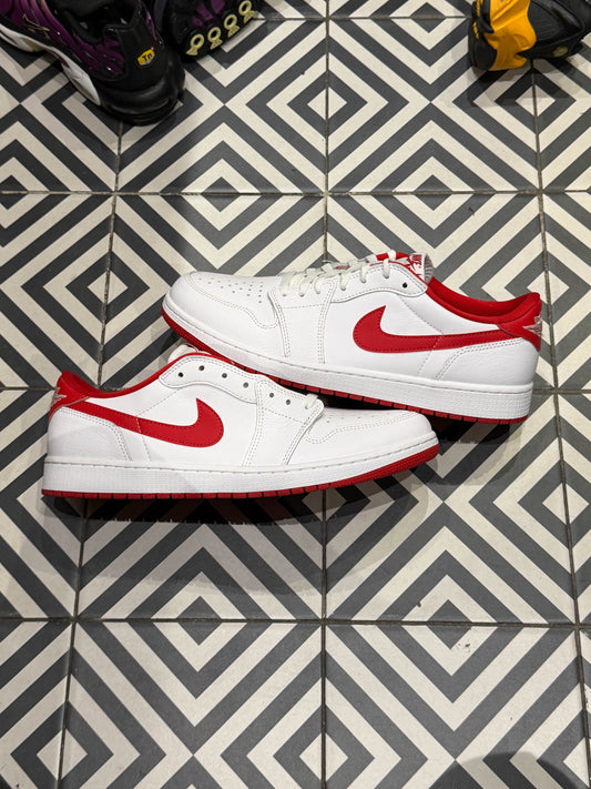 Jordan 1 Low Red White (Taille 47)
