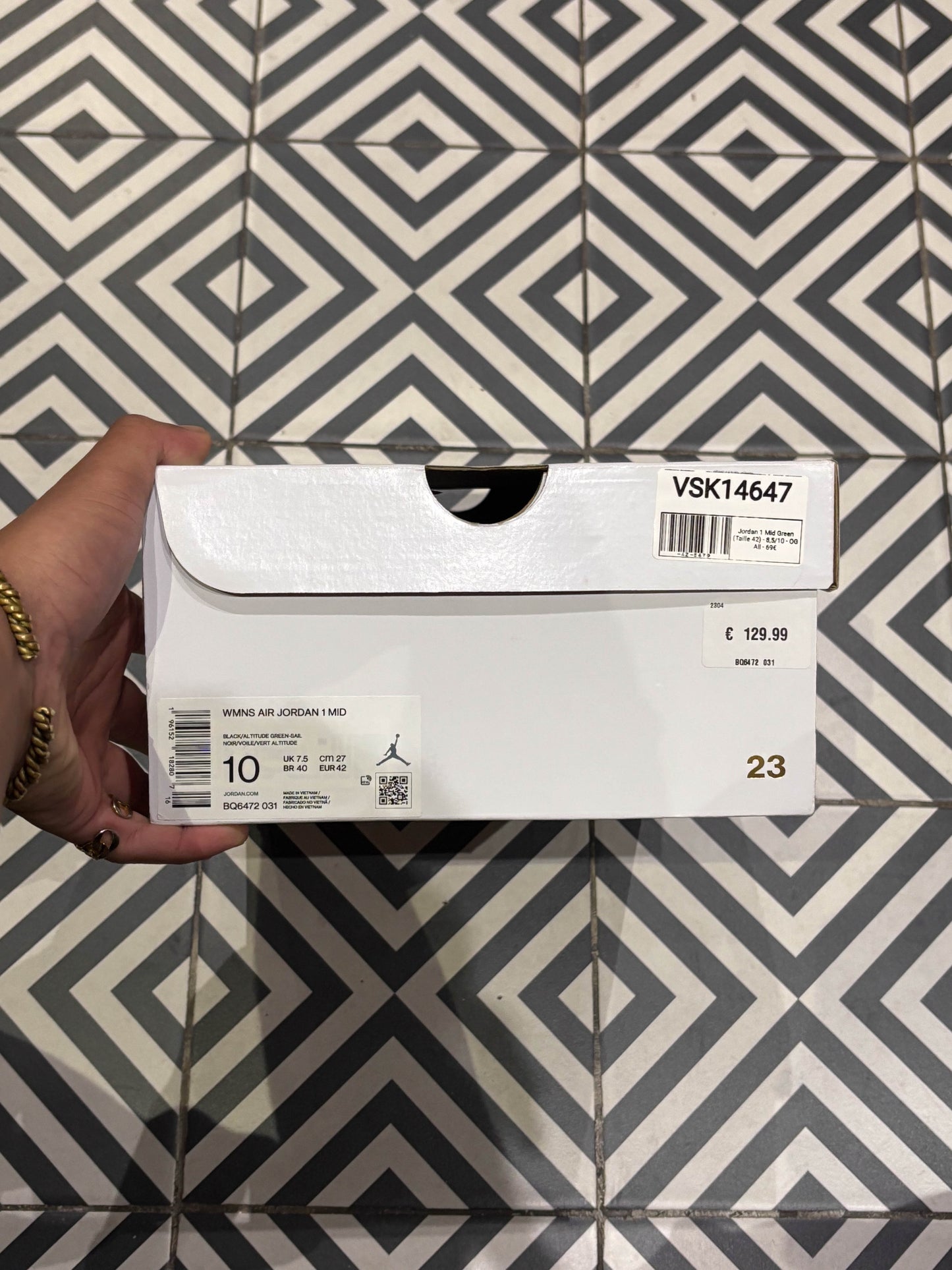 Jordan 1 Mid Green (Taille 42)