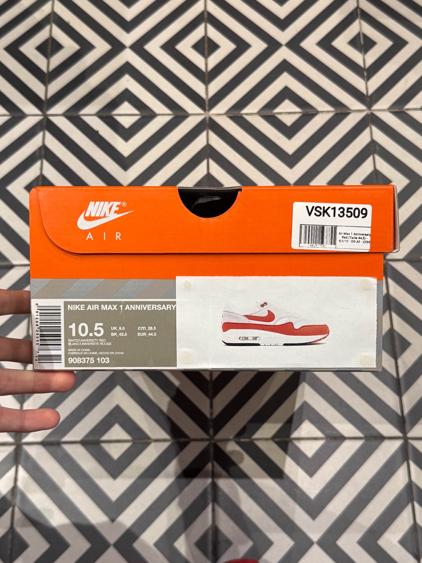 Air Max 1 Anniversary Red (Taille 44,5)