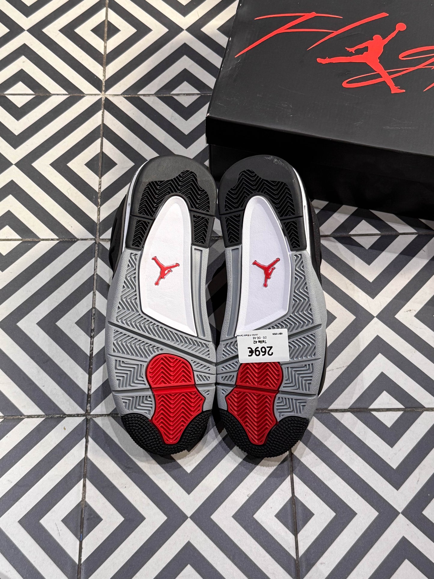 Jordan 4 Black Canvas (Taille 42)