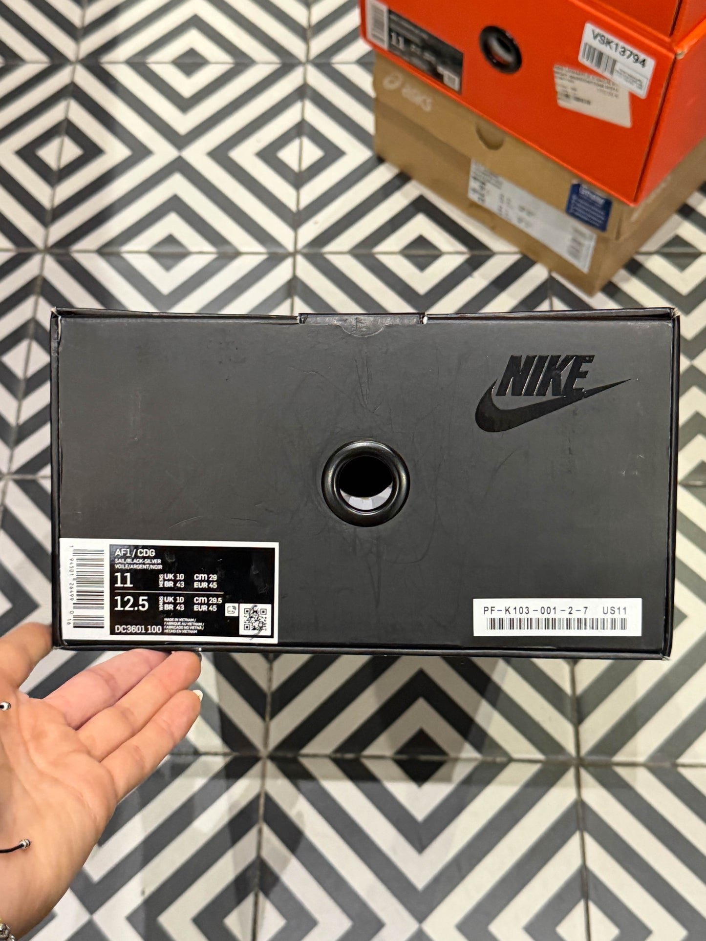 Air Force 1 Mid Comme des Garcons White (Taille 45)