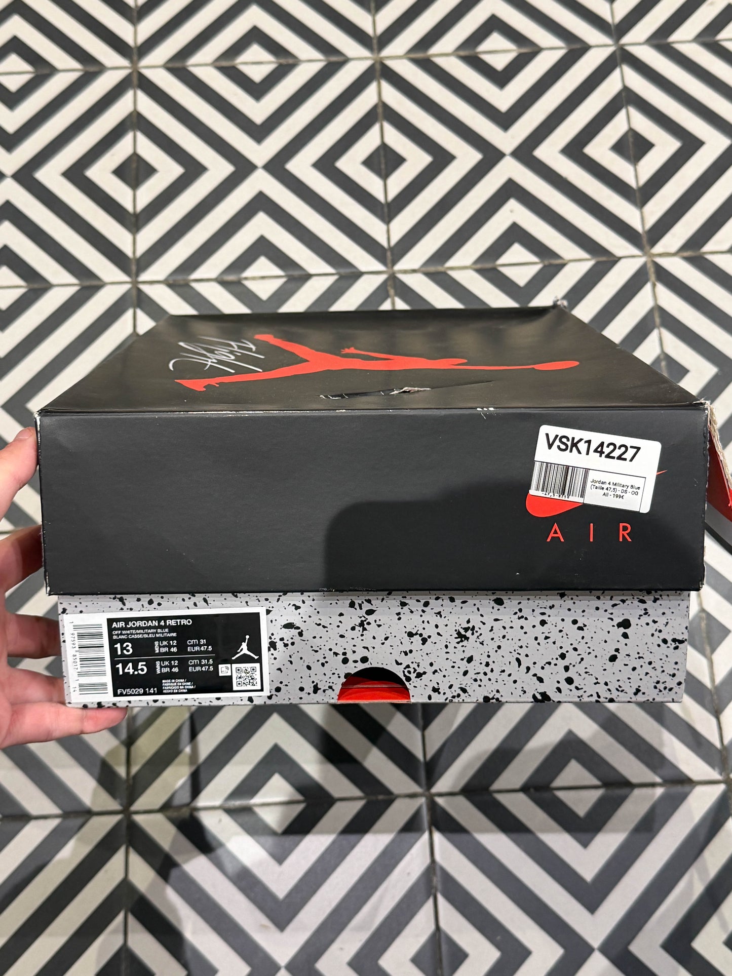 Jordan 4 Military Blue (Taille 47,5)