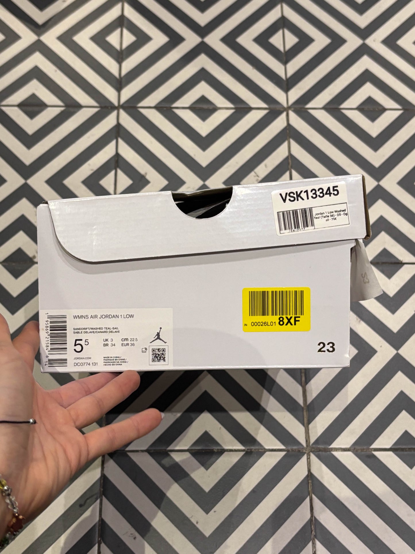 Jordan 1 Low Washed Teal (Taille 36)