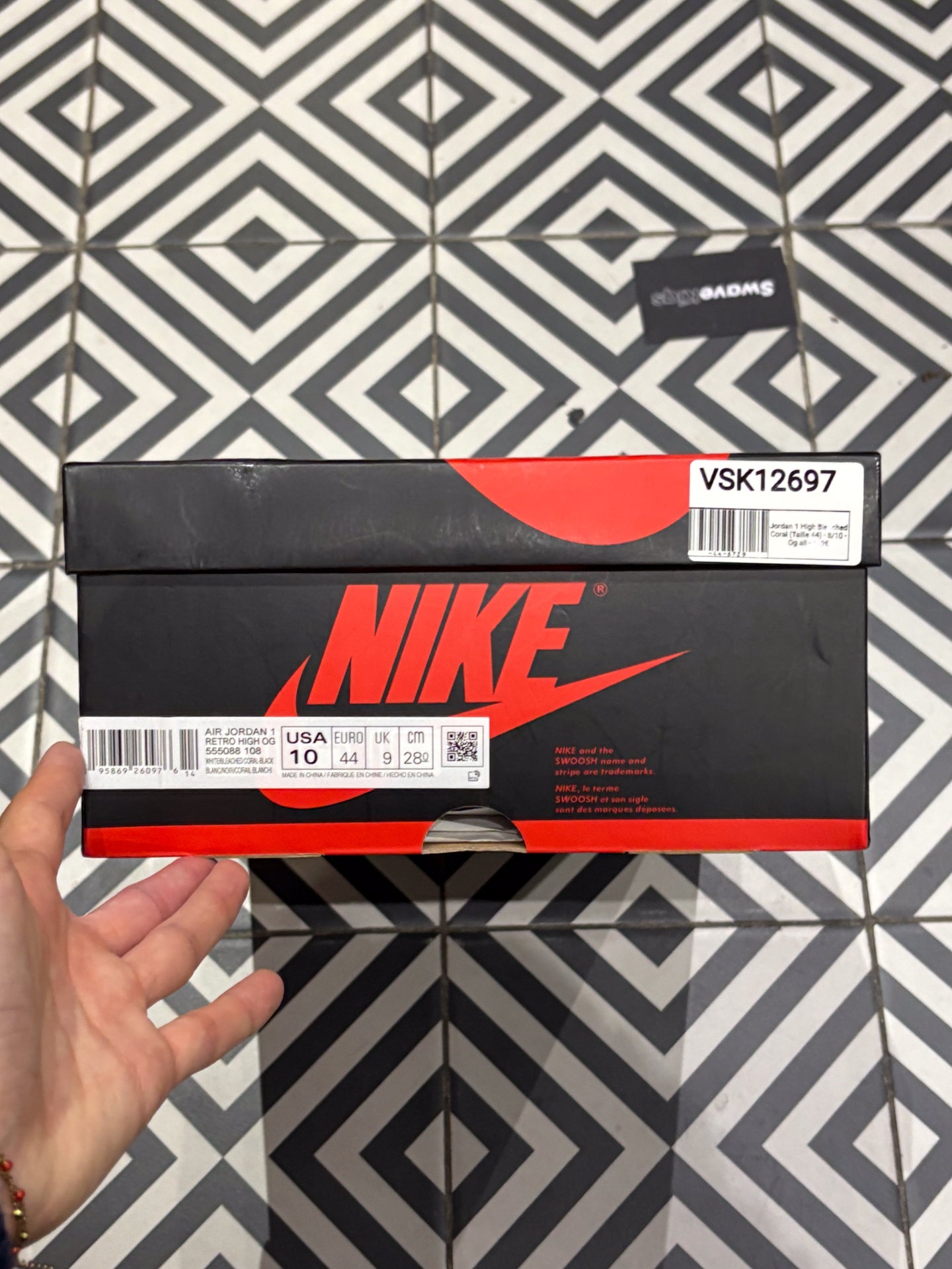 Jordan 1 High Bleached Coral (Taille 44)
