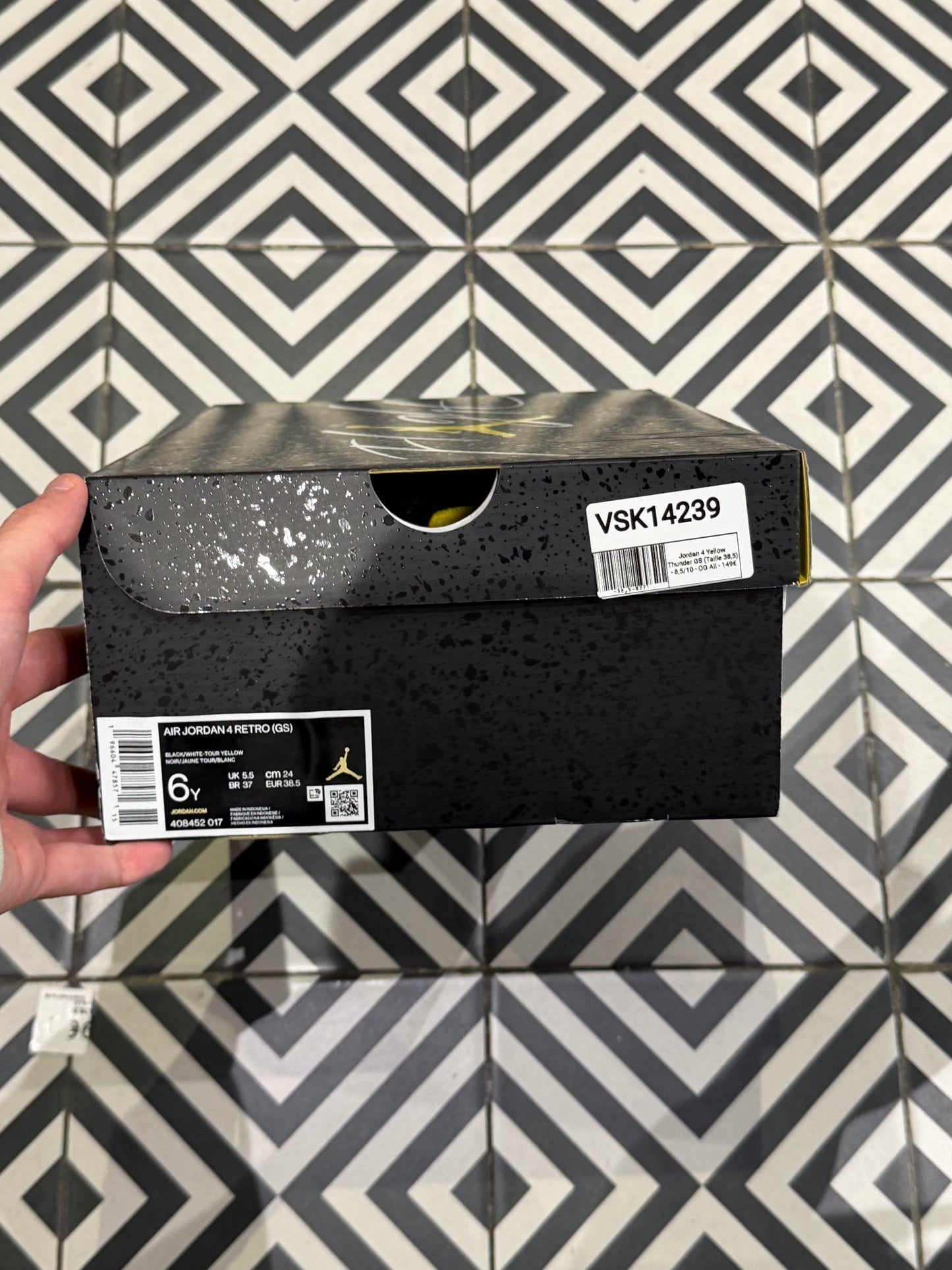 Jordan 4 Yellow Thunder GS (Taille 38,5)