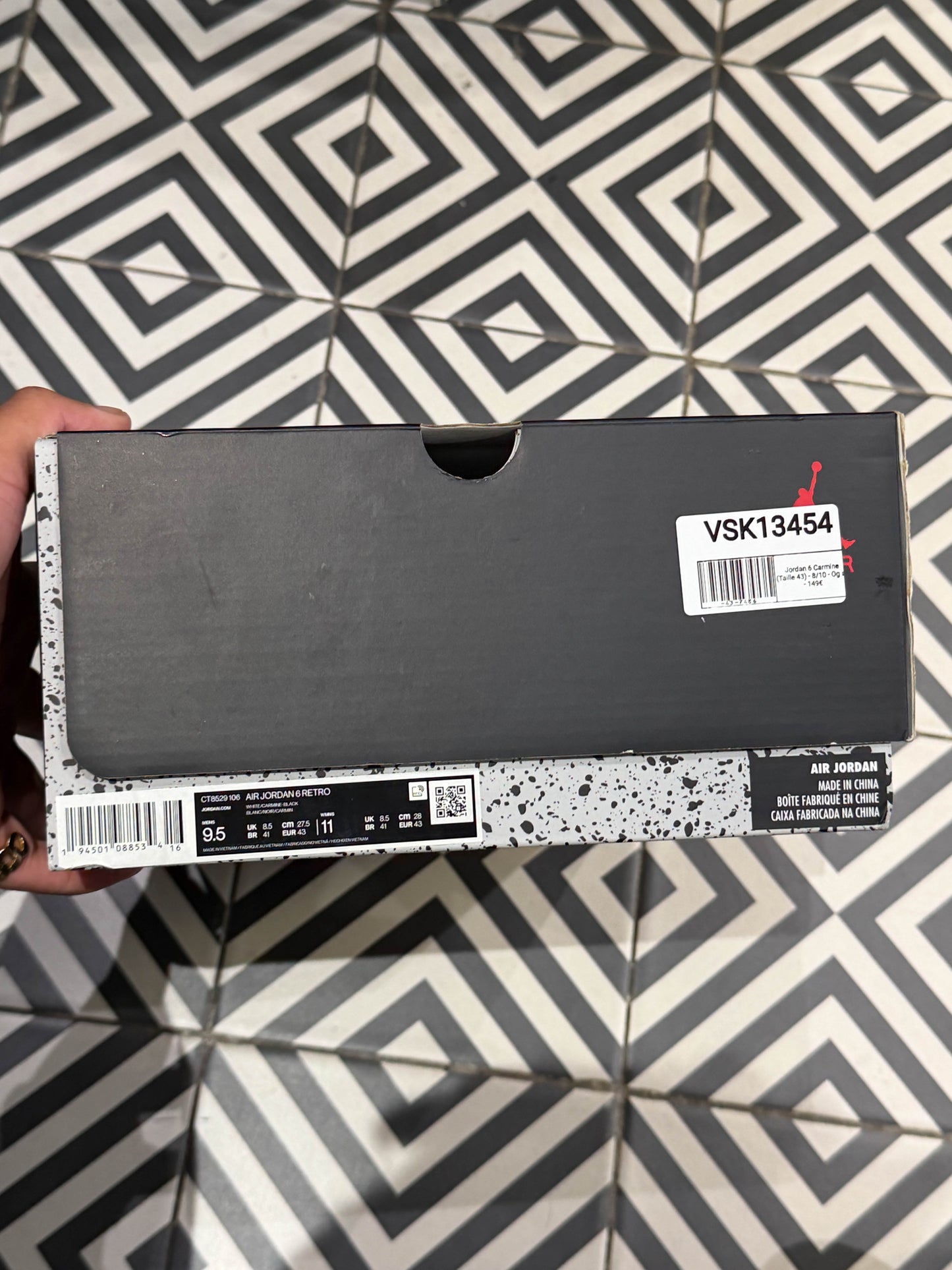 Jordan 6 Carmine (Taille 43)