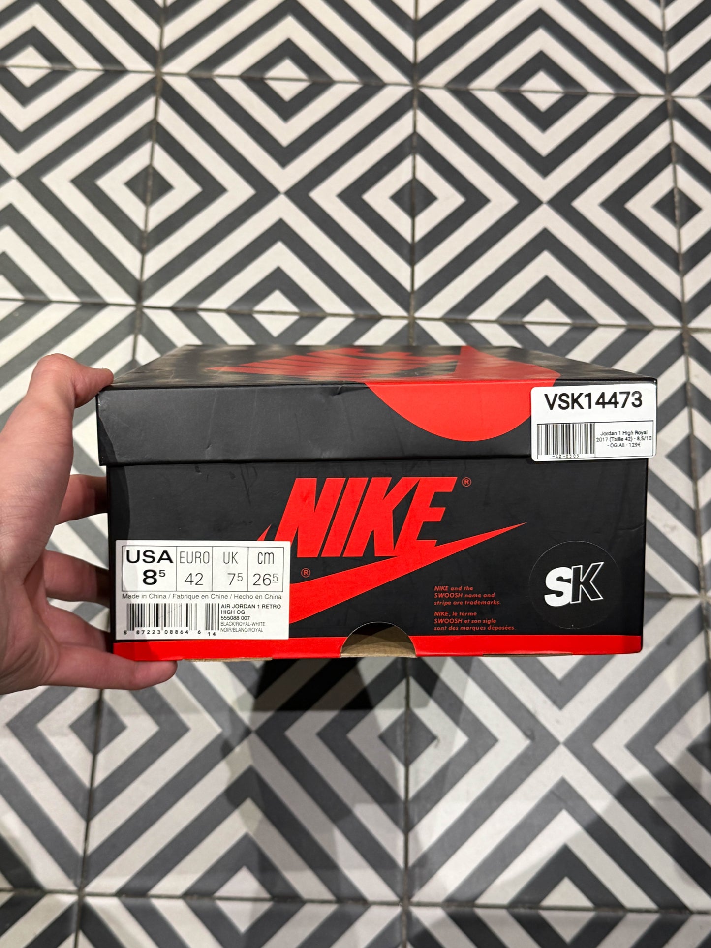 Jordan 1 High Royal 2017 (Taille 42)