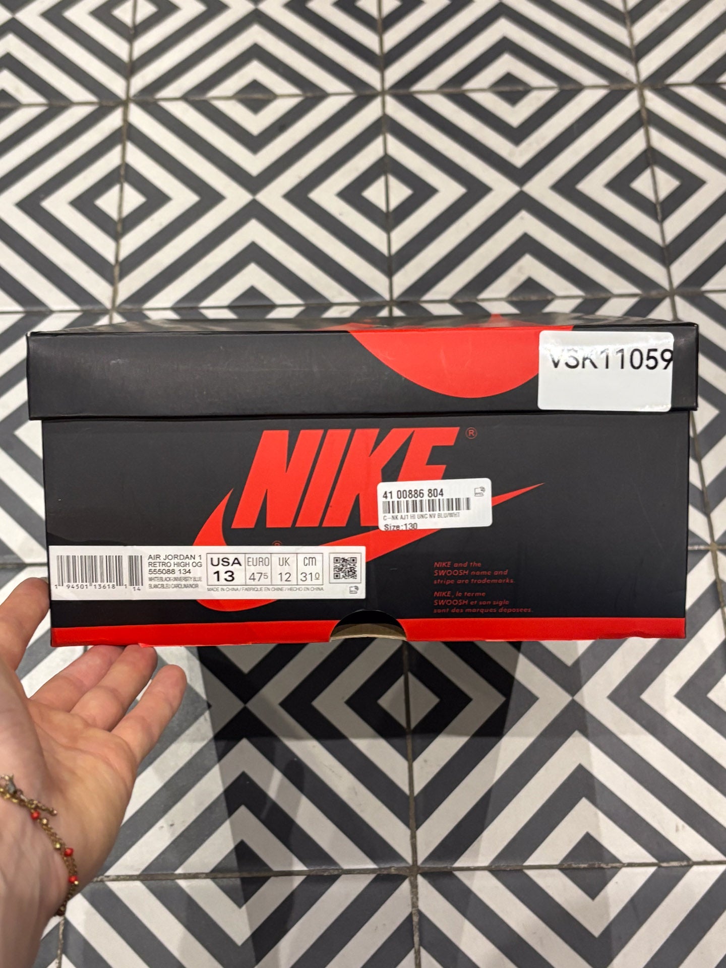 Jordan 1 High University Blue (Taille 47,5)