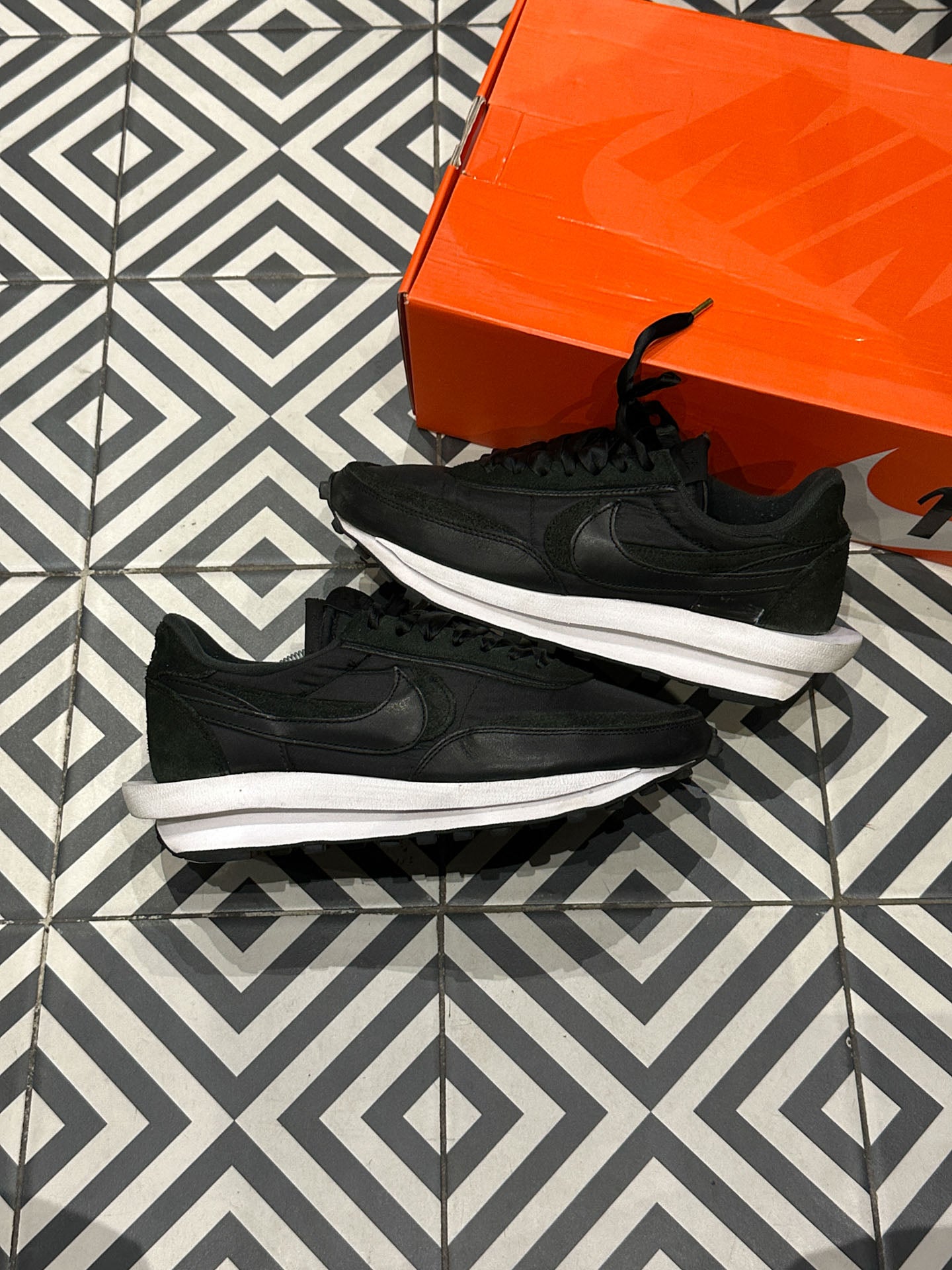 Sacai LD Waffle Nylon Black (Taille 41)