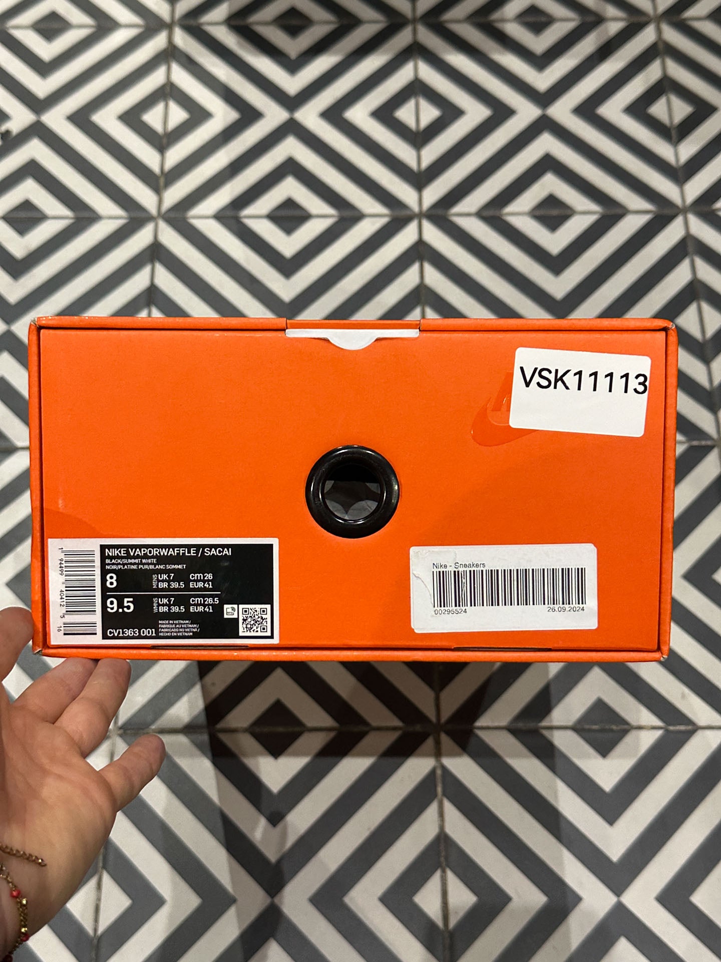 Sacai Vaporwaffle Black White (Taille 41)