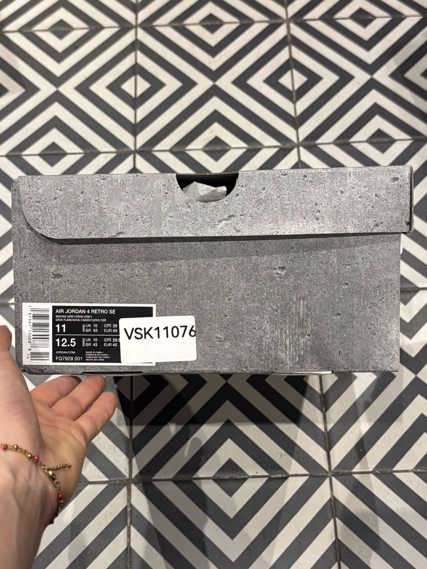 Jordan 4 Wet Cement (Taille 45)