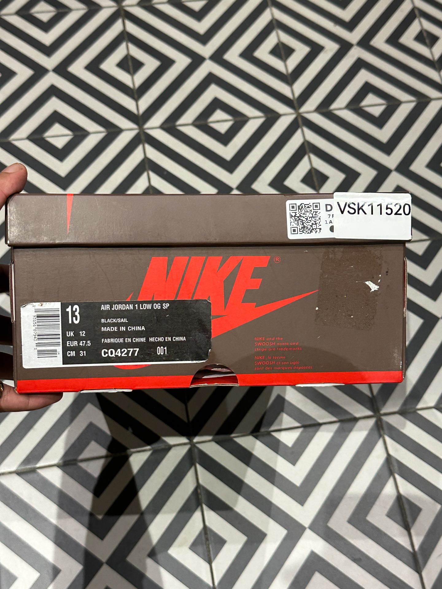 Jordan 1 Low Travis Scott Mocha (Taille 47,5)