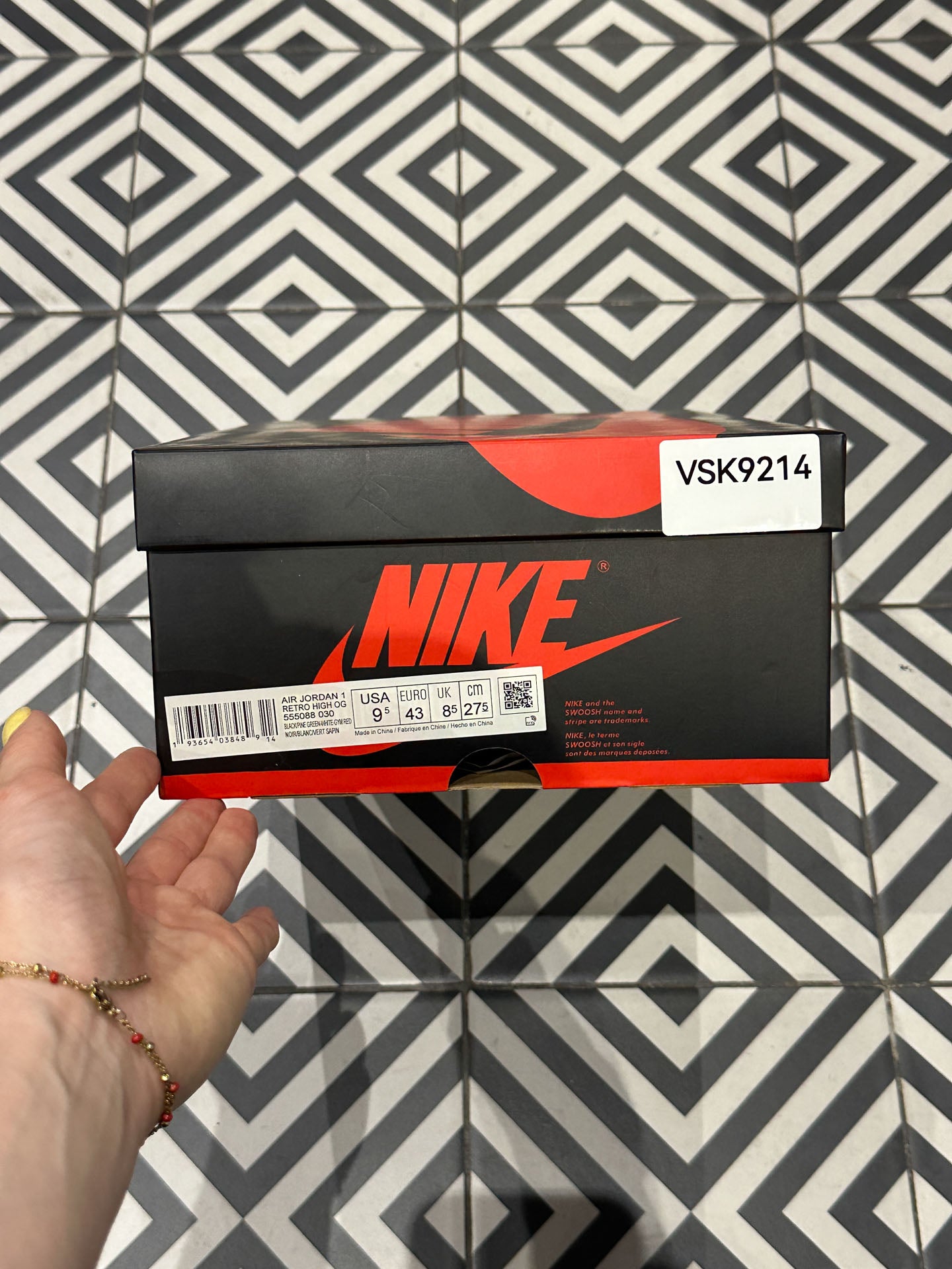 Jordan 1 High Pine green 1.0 (Taille 43)