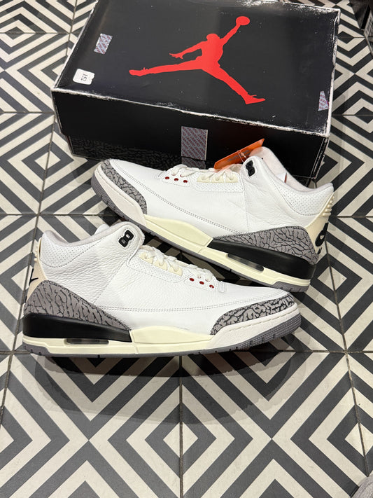 Jordan 3 White Cement Reimagined (Taille 45,5)