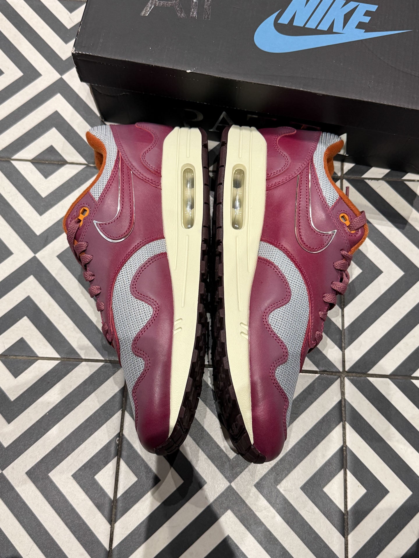 Air Max 1 Patta Rush Maroon (Taille 45)