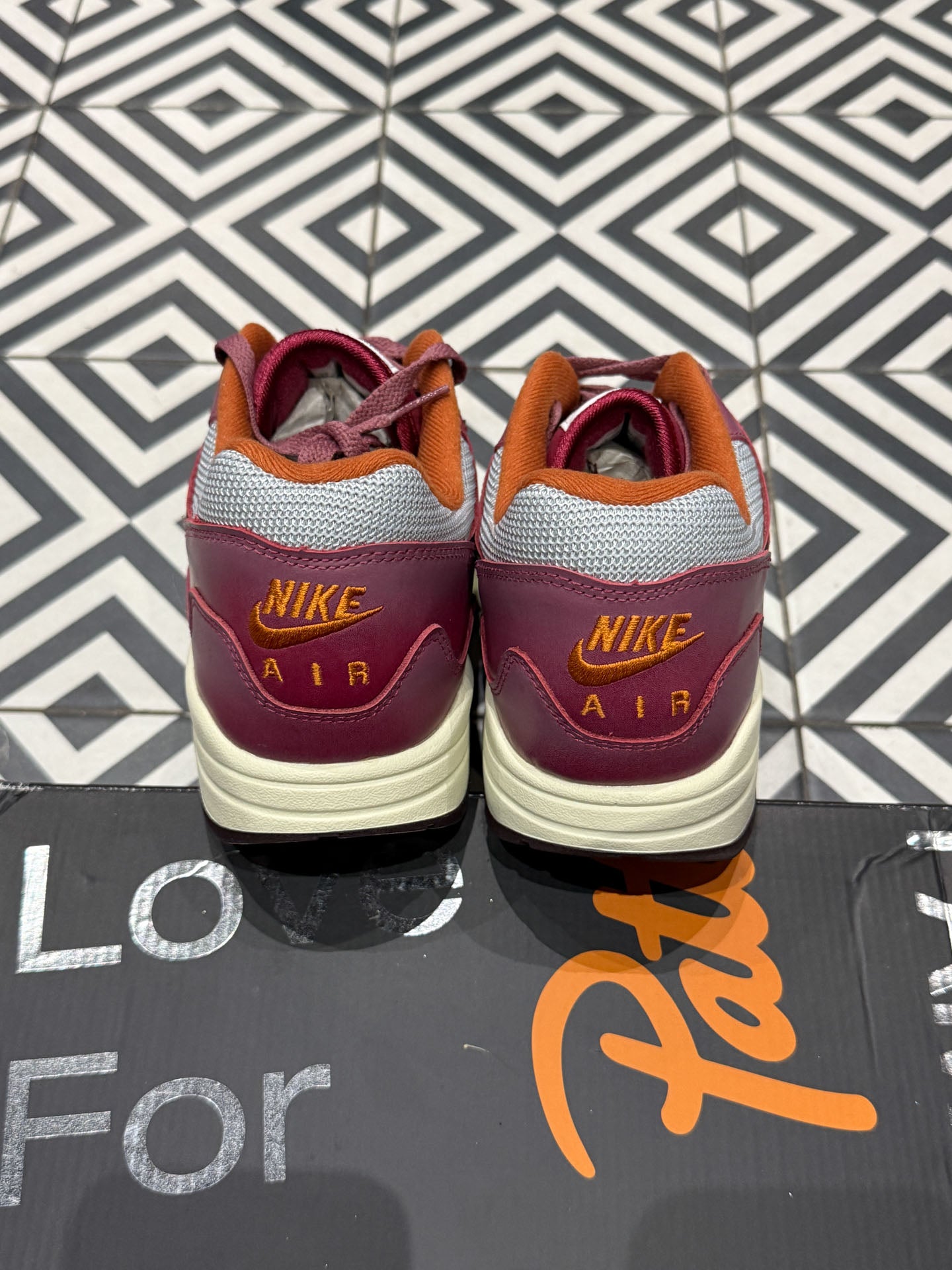 Air Max 1 Patta Rush Maroon (Taille 45)