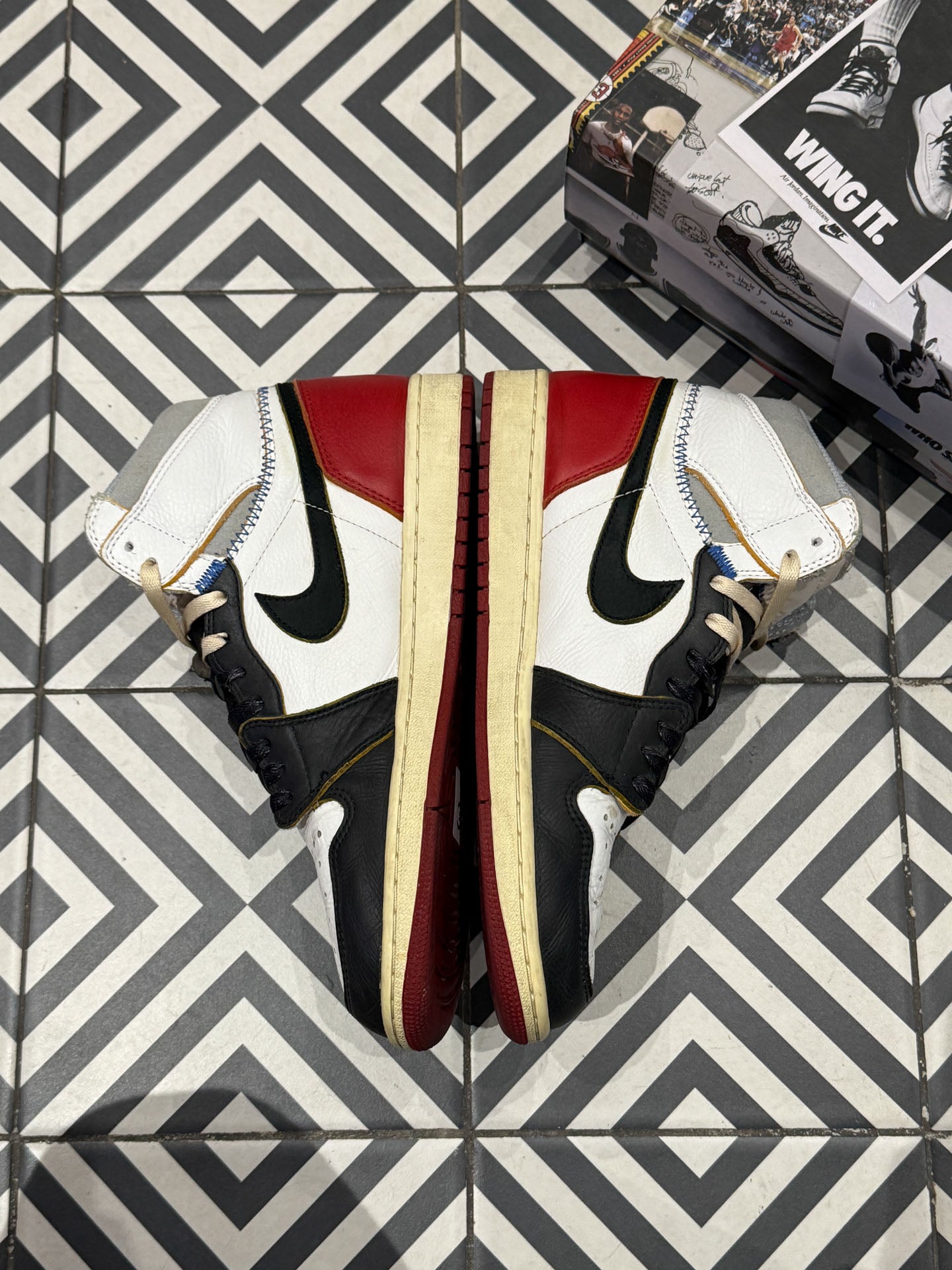 Jordan 1 High Union Black Toe (Taille 44)