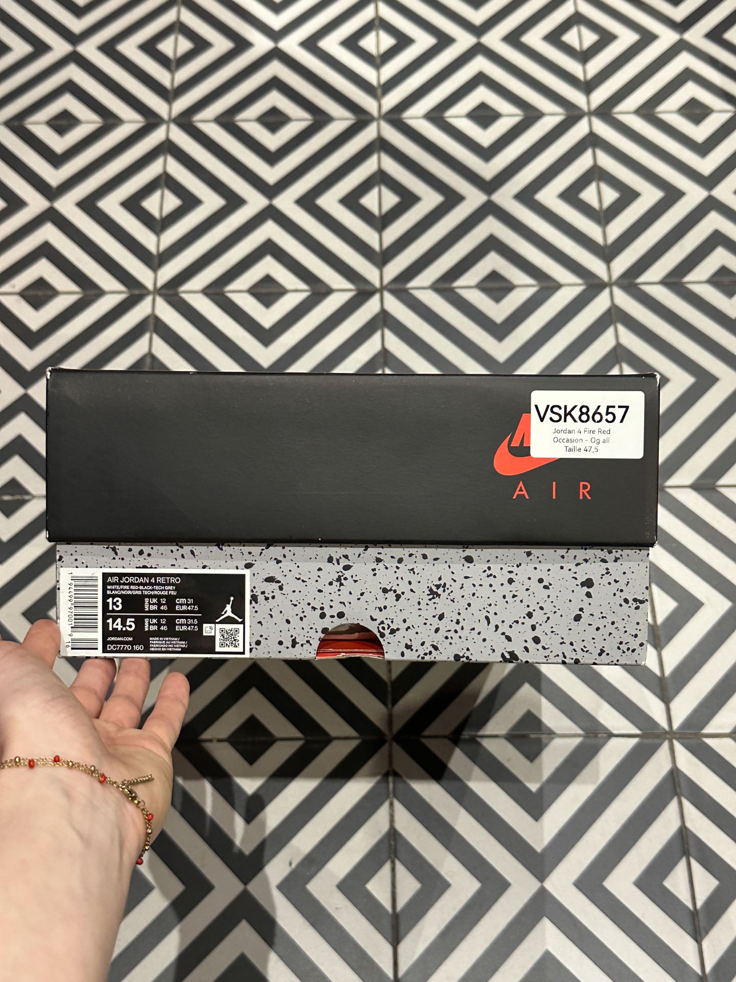 Jordan 4 Fire Red (Taille 47,5)