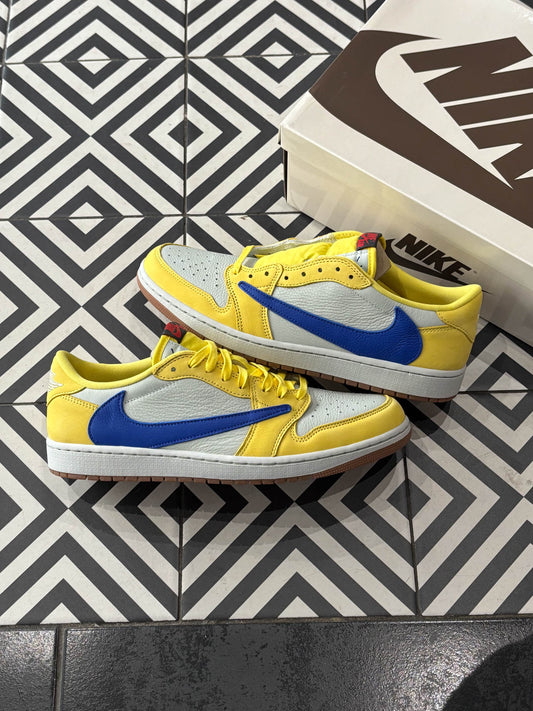 Jordan 1 Low Travis Canary Yellow (Taille 45,5)