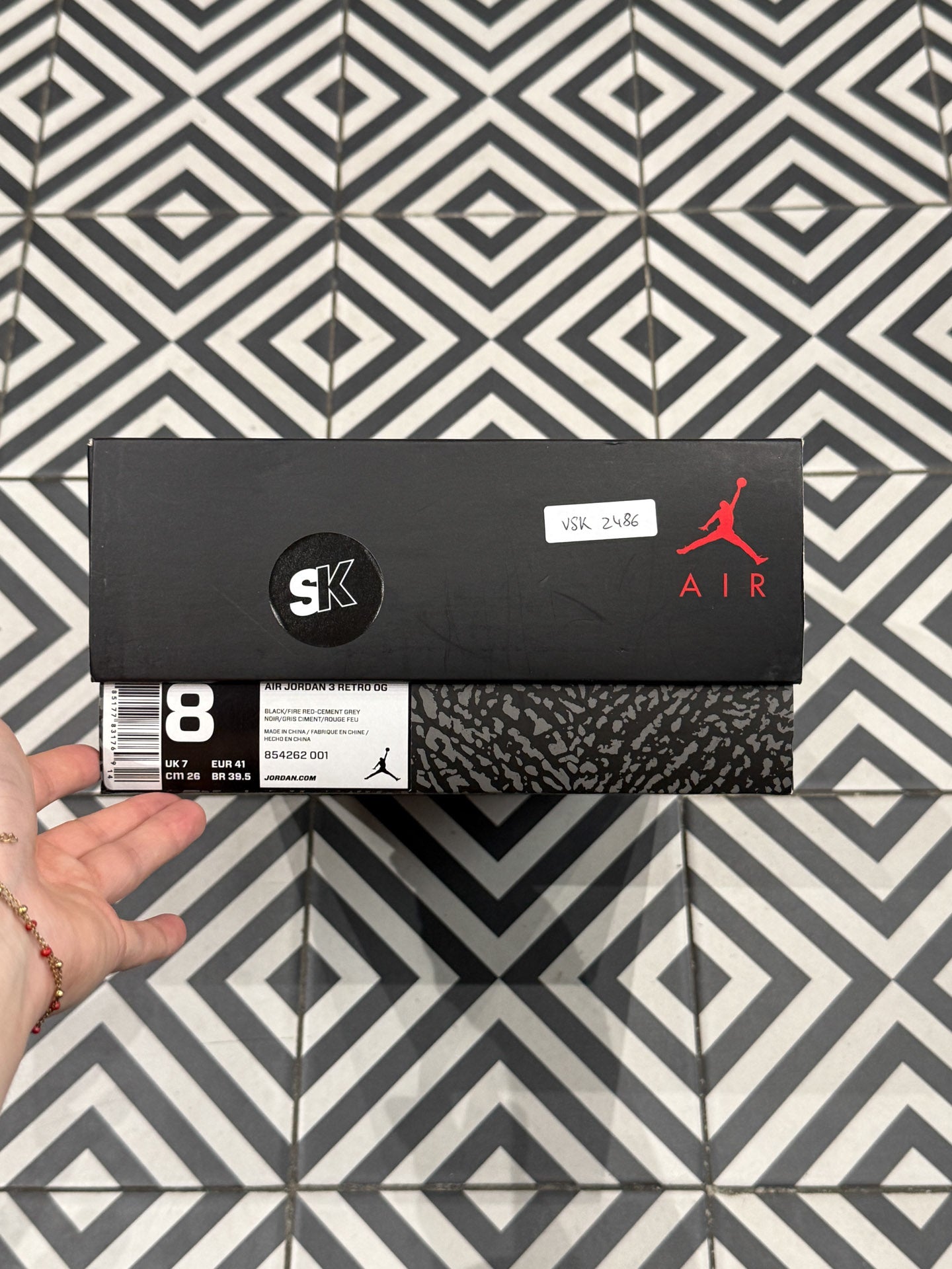 Jordan 3 Black Cement (Taille 41)