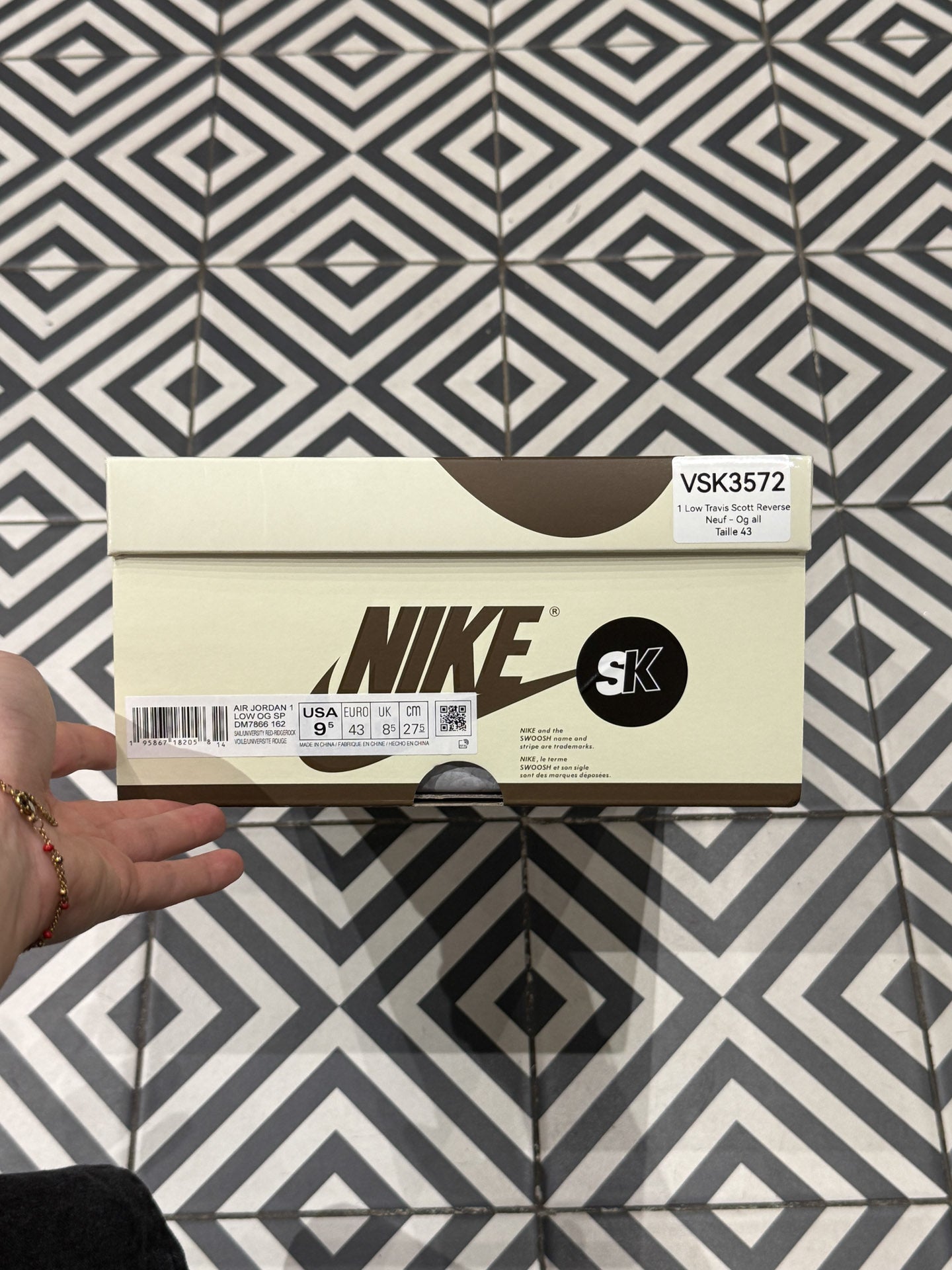 Jordan 1 Low Travis Scott Reverse Mocha (Taille 43)