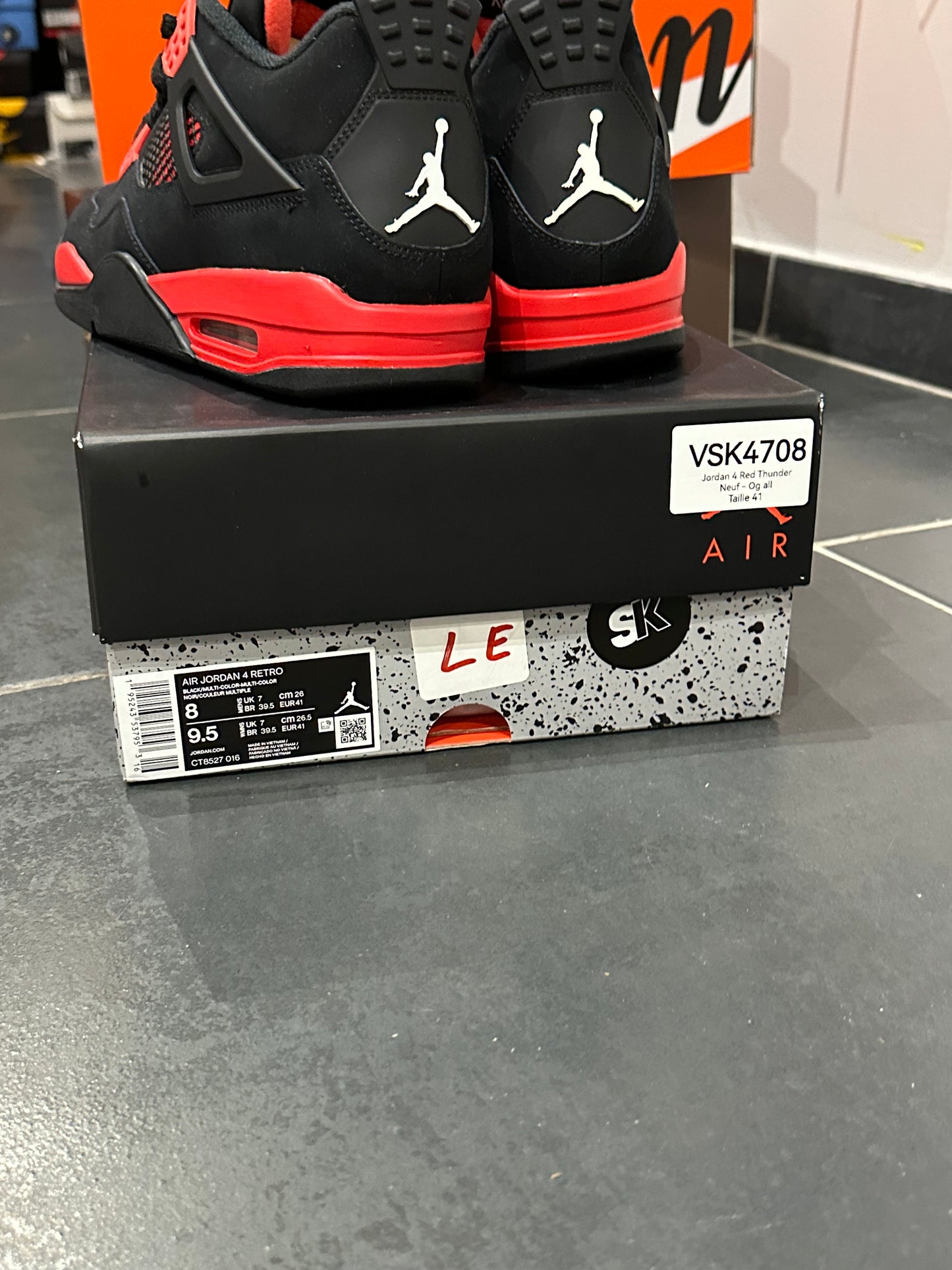 Jordan 4 Red Thunder (Taille 41)